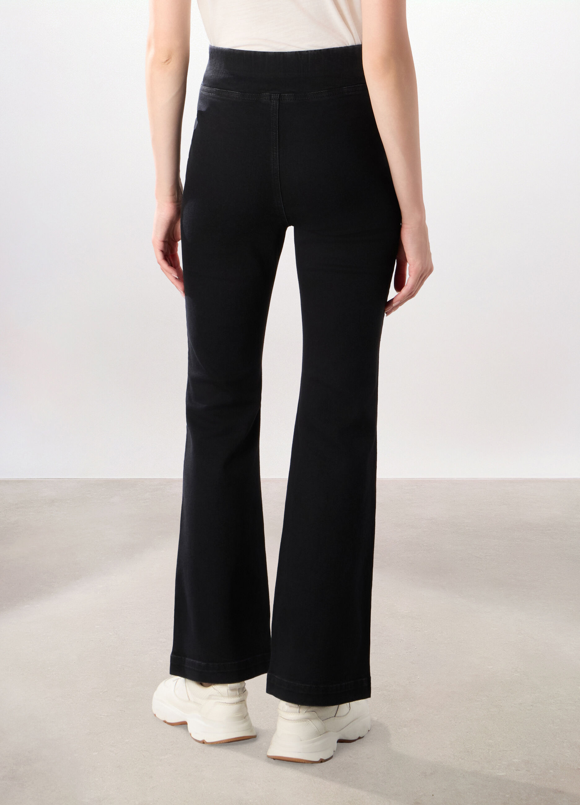 Jeggings flare fit in denim misto cotone donna_1