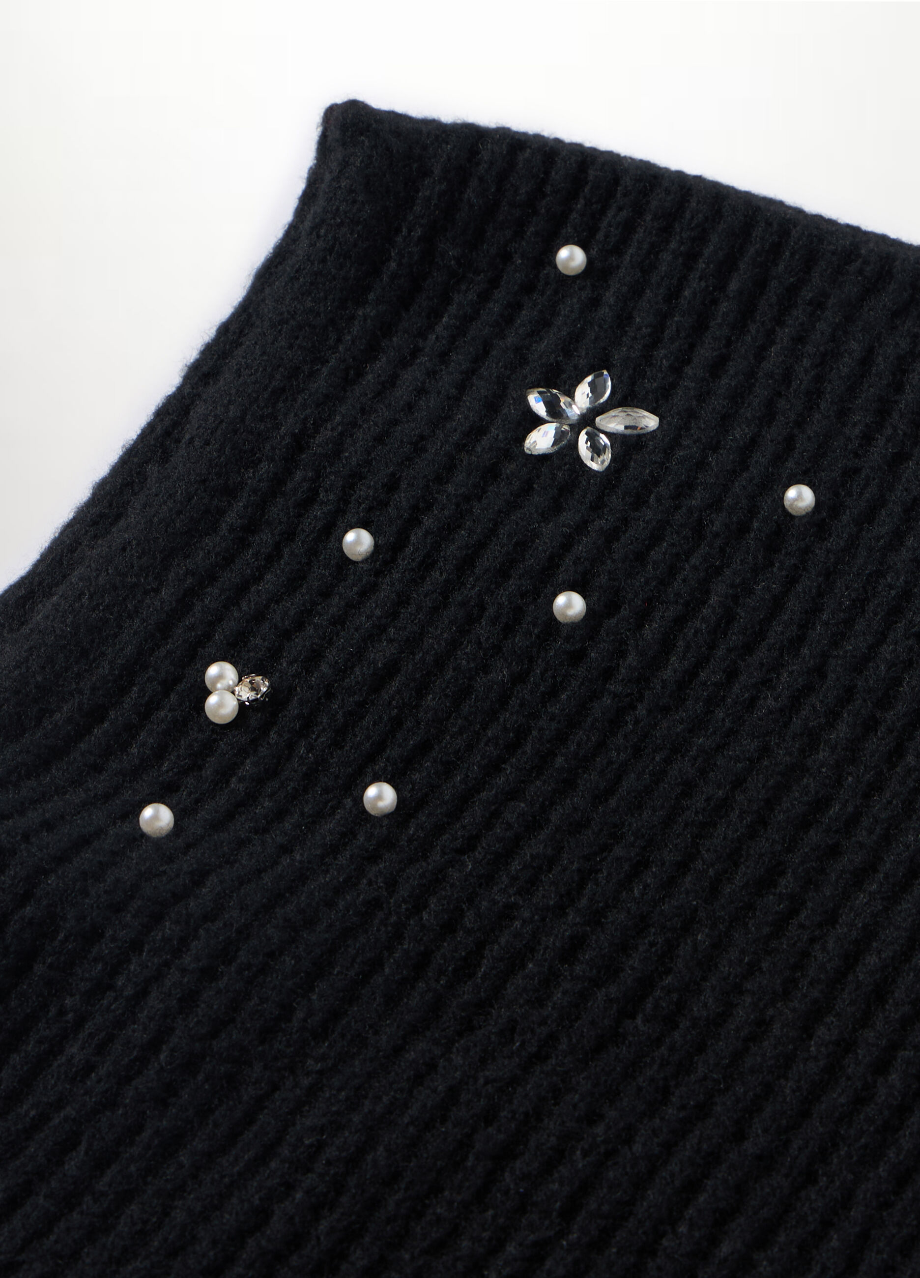 Passamontagna tricot con strass donna_2