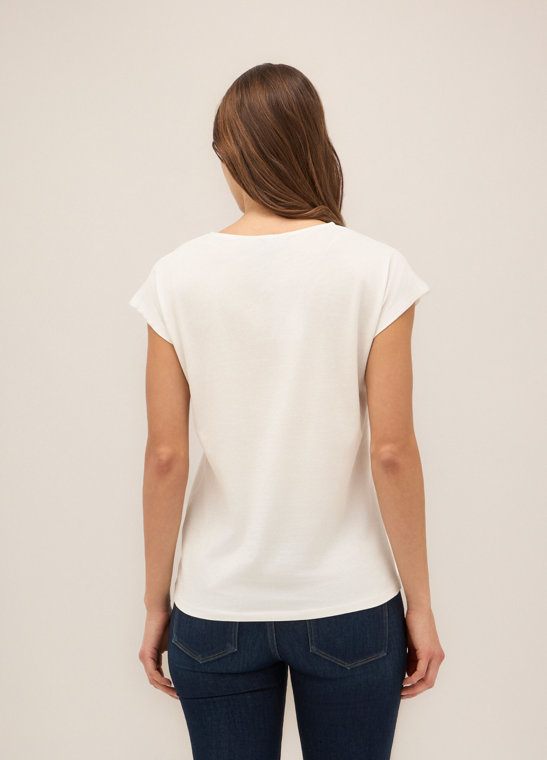 T-shirt in puro cotone donna
