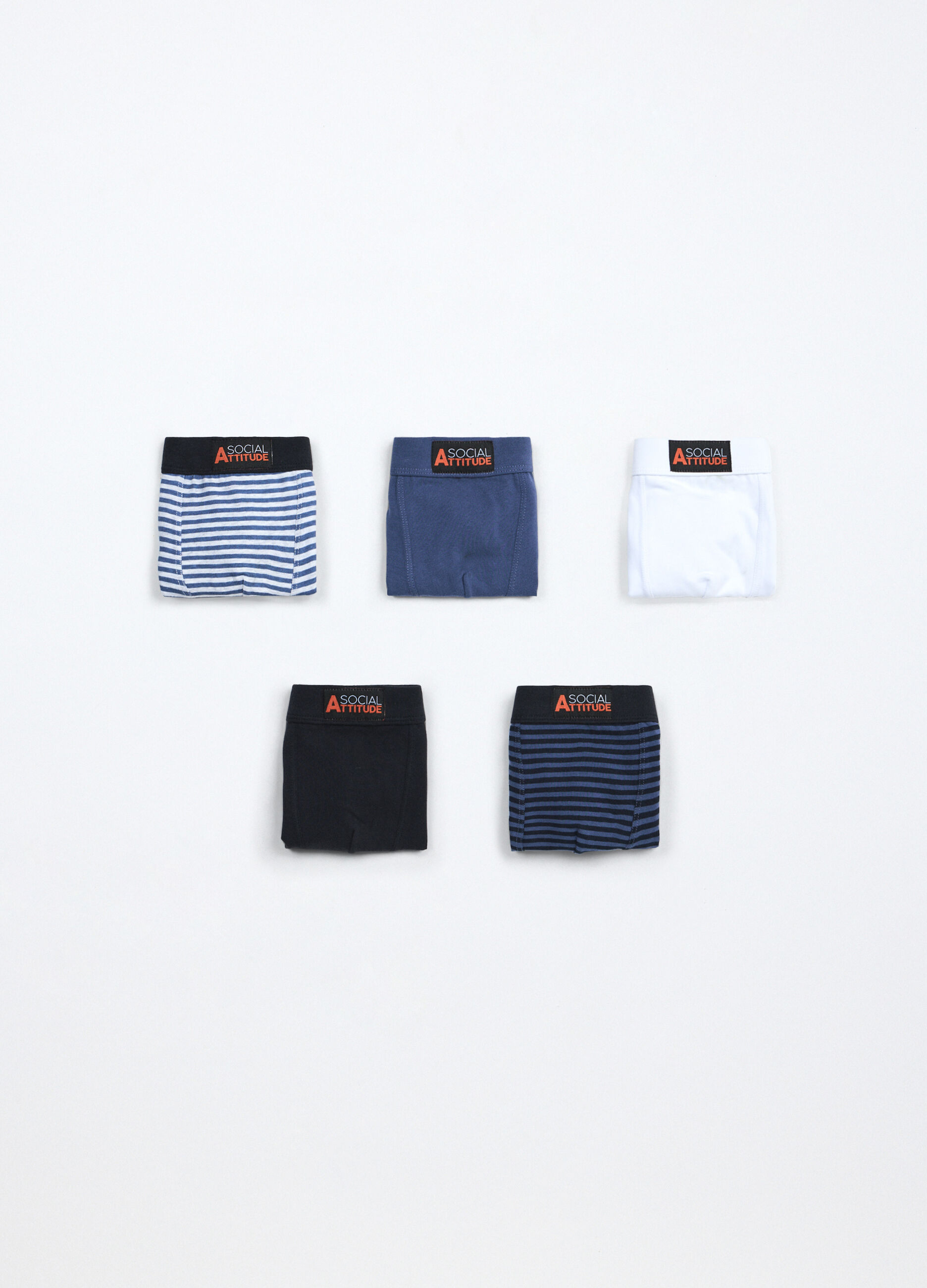 Pack 5 boxer in jersey di puro cotone ragazzo_0