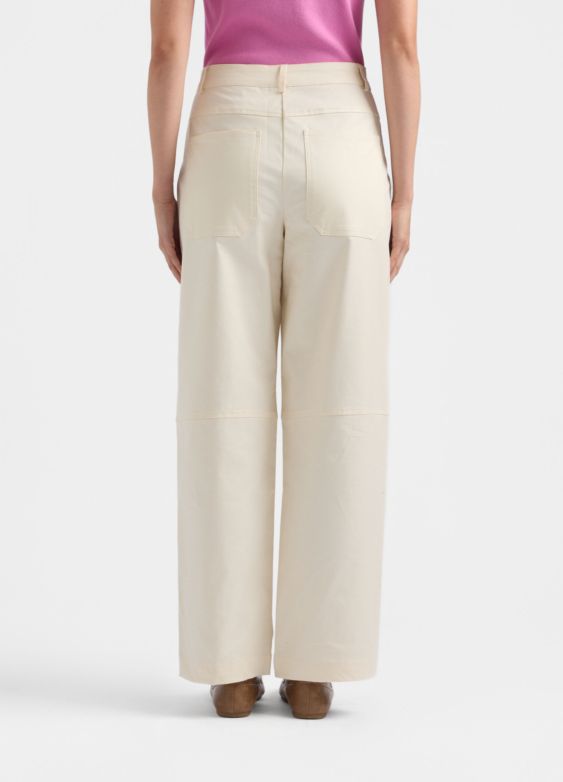 Pantaloni Fit Regular in Twill di cotone stretch donna_2