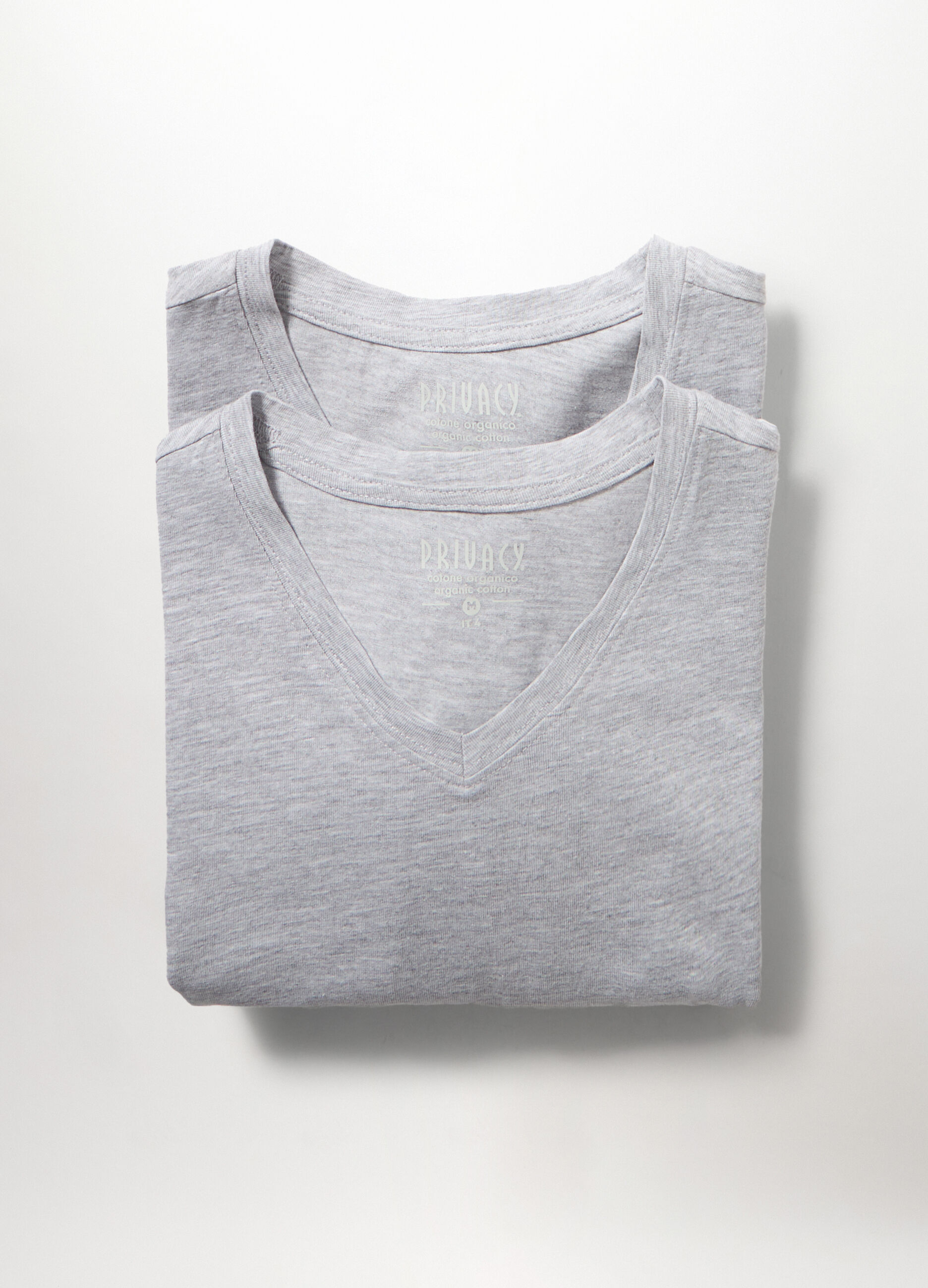 2 pack T-shirt collo a V in cotone stretch uomo_1