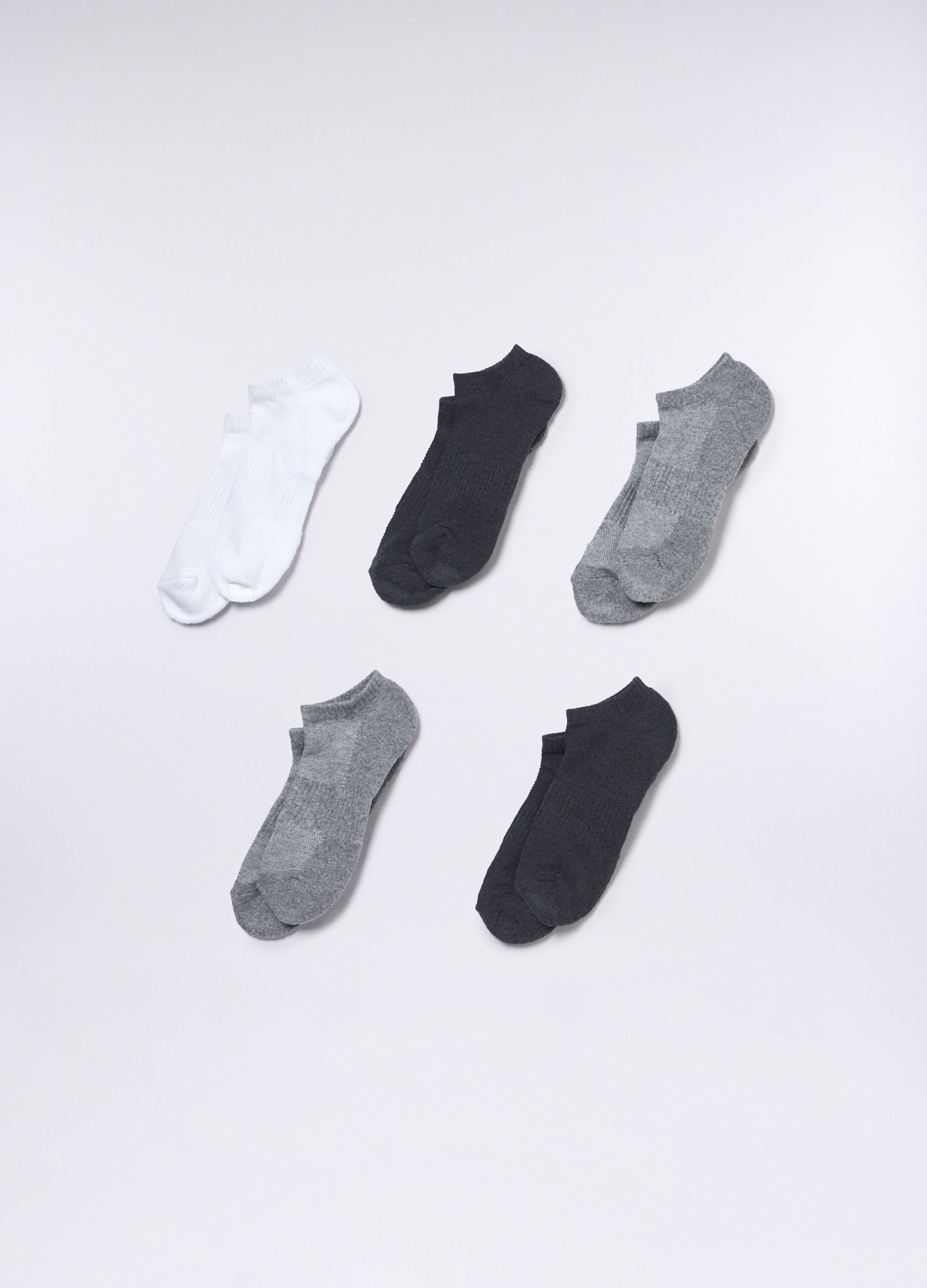 5 pack calzini sneaker in cotone stretch uomo_0