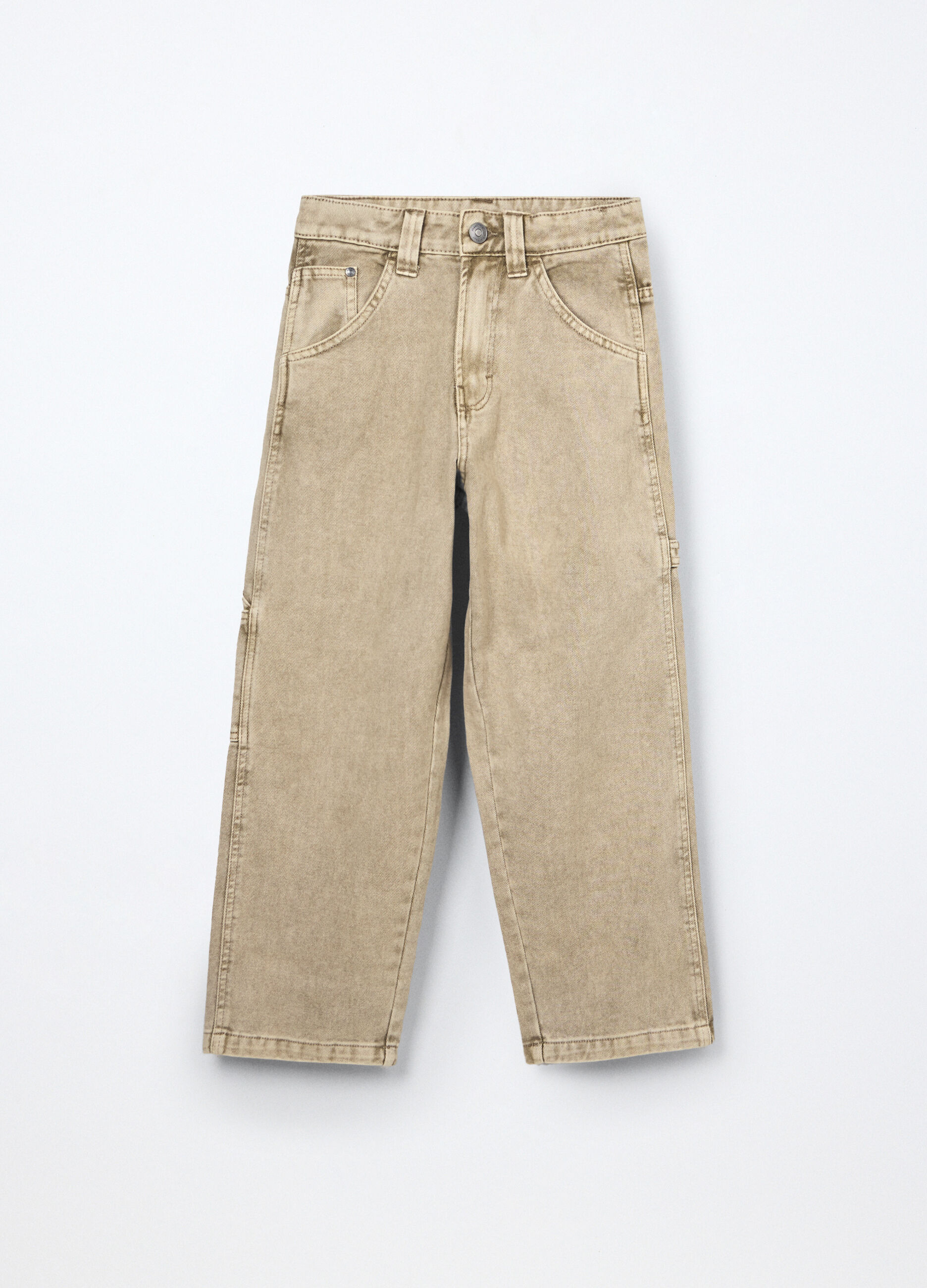 Pantaloni in denim di puro cotone ragazzo_0