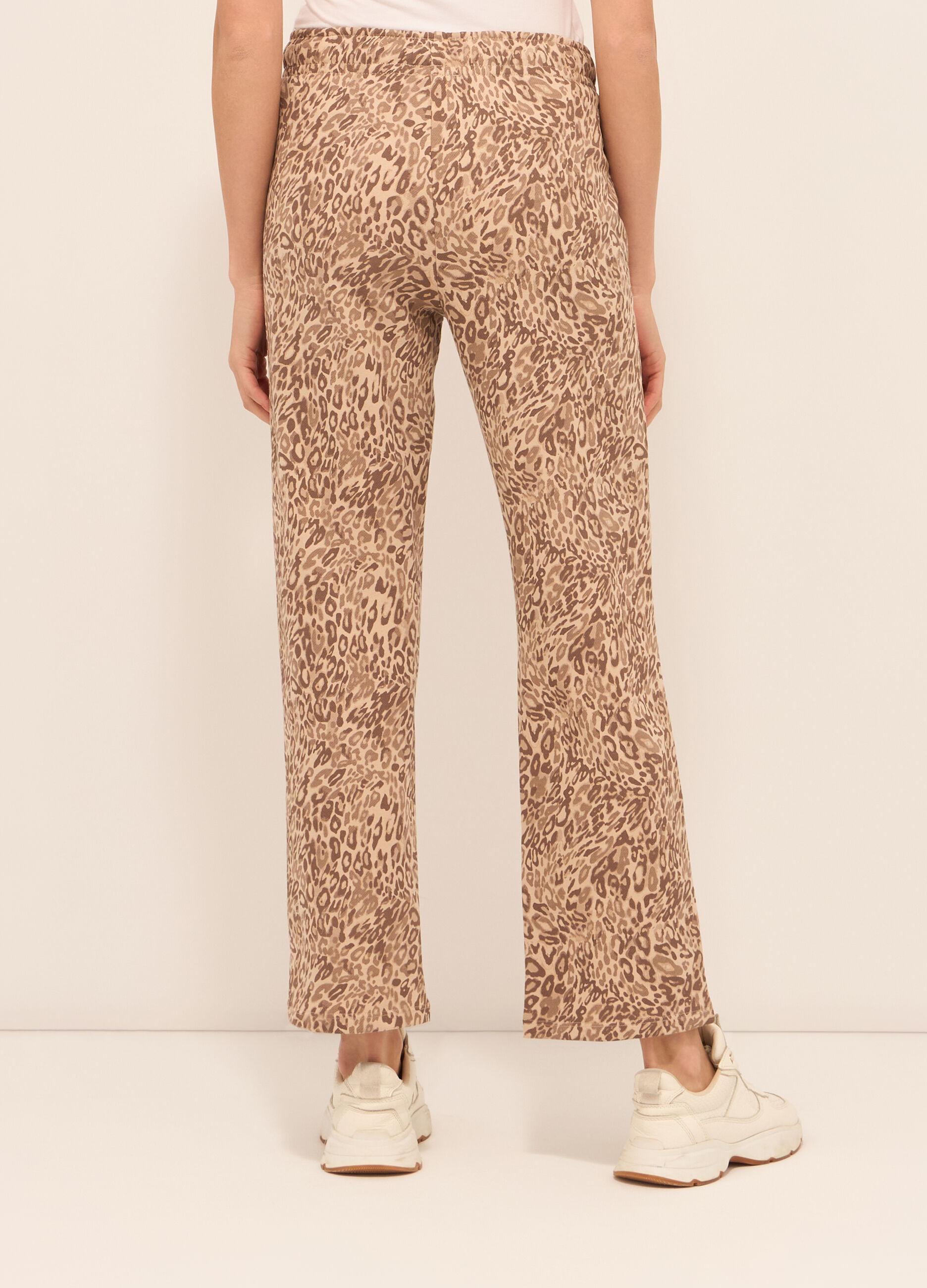 Jogger in french terry di puro cotone donna_1