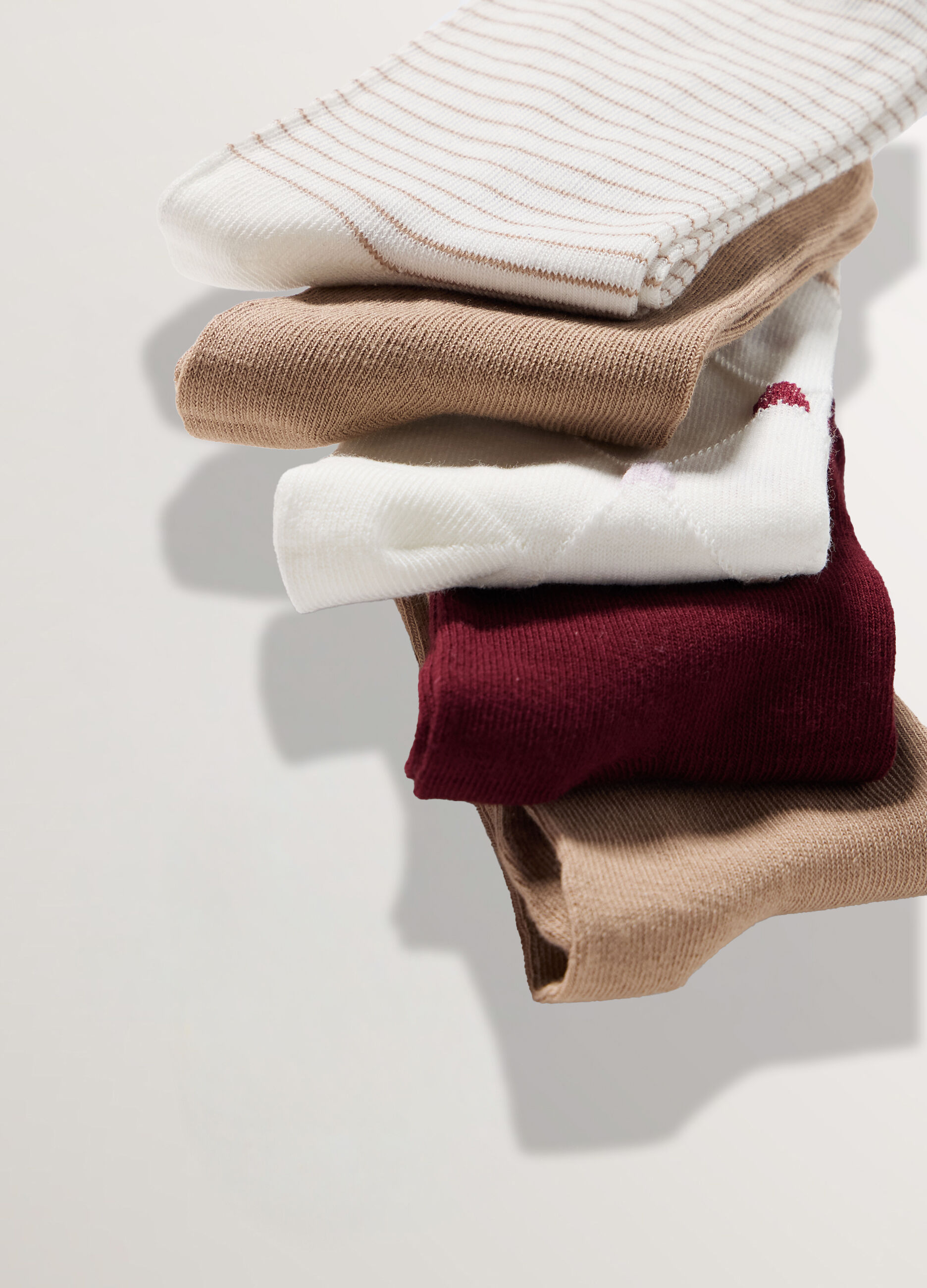 Pack 5 calze lunghe misto cotone stretch donna_1