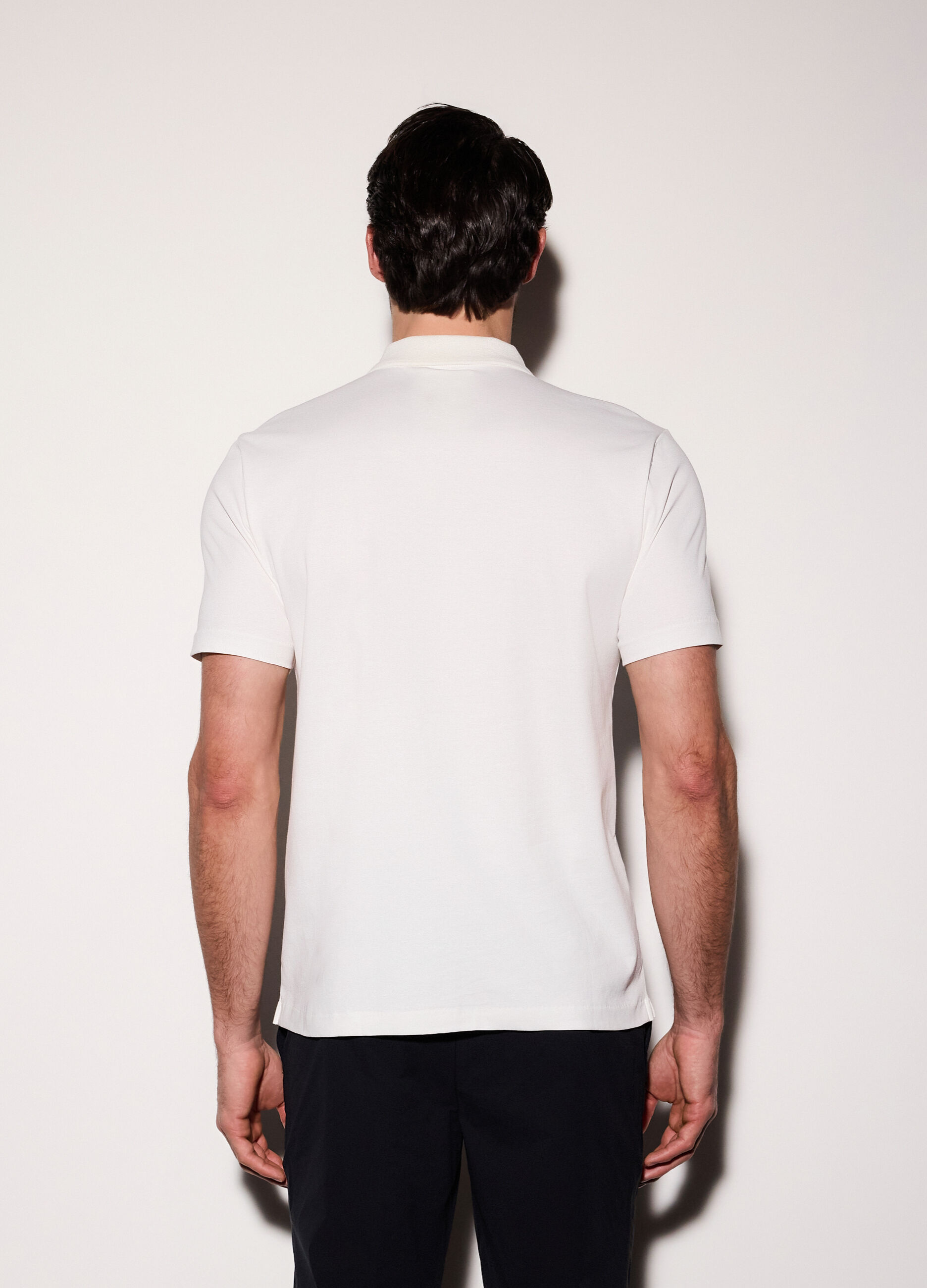 Polo a maniche corte in jersey di cotone uomo_1