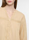 Camicia over fit con scollo a V in puro cotone donna_2