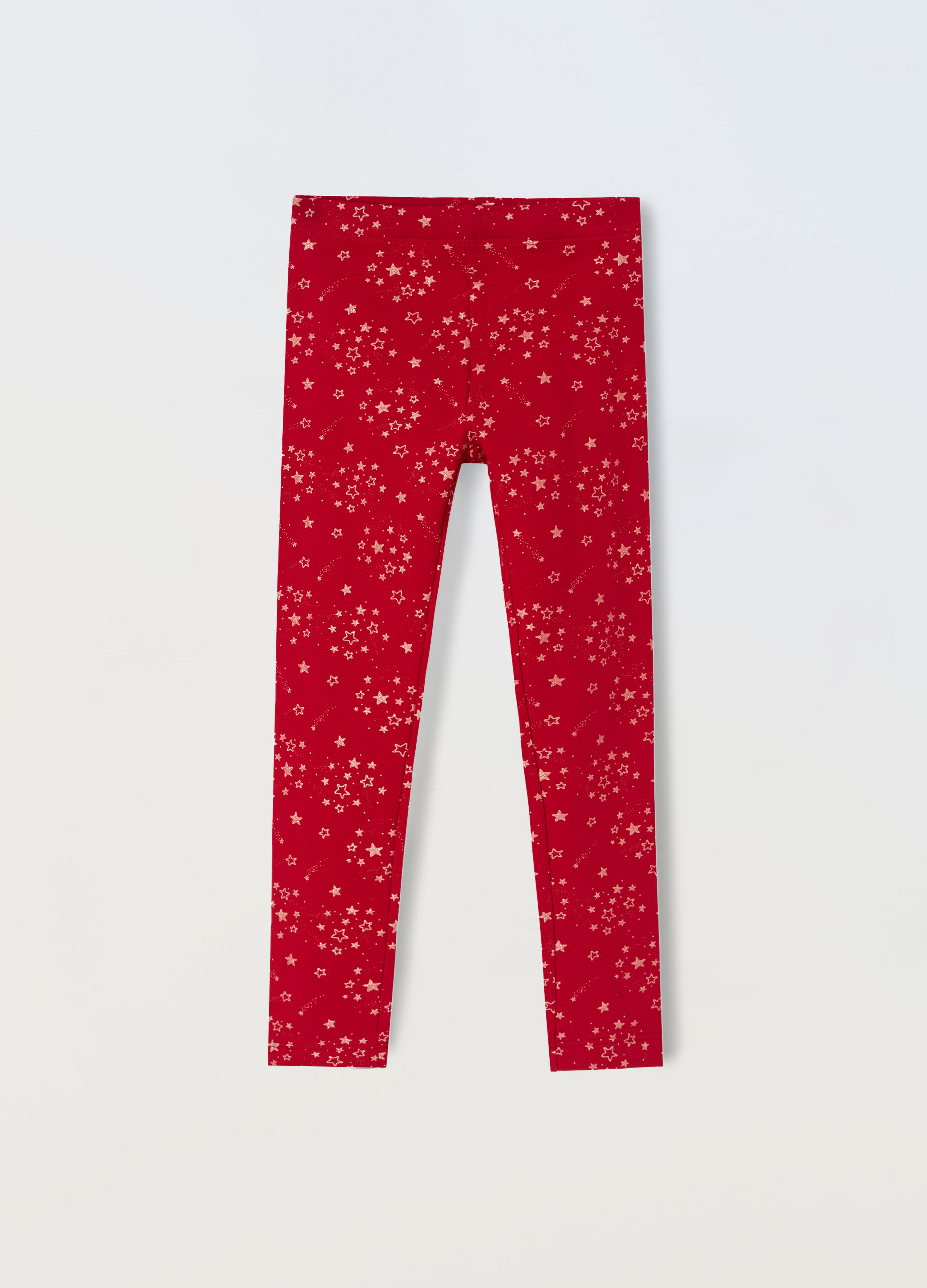 Leggings in cotone fleece stretch bambina_0