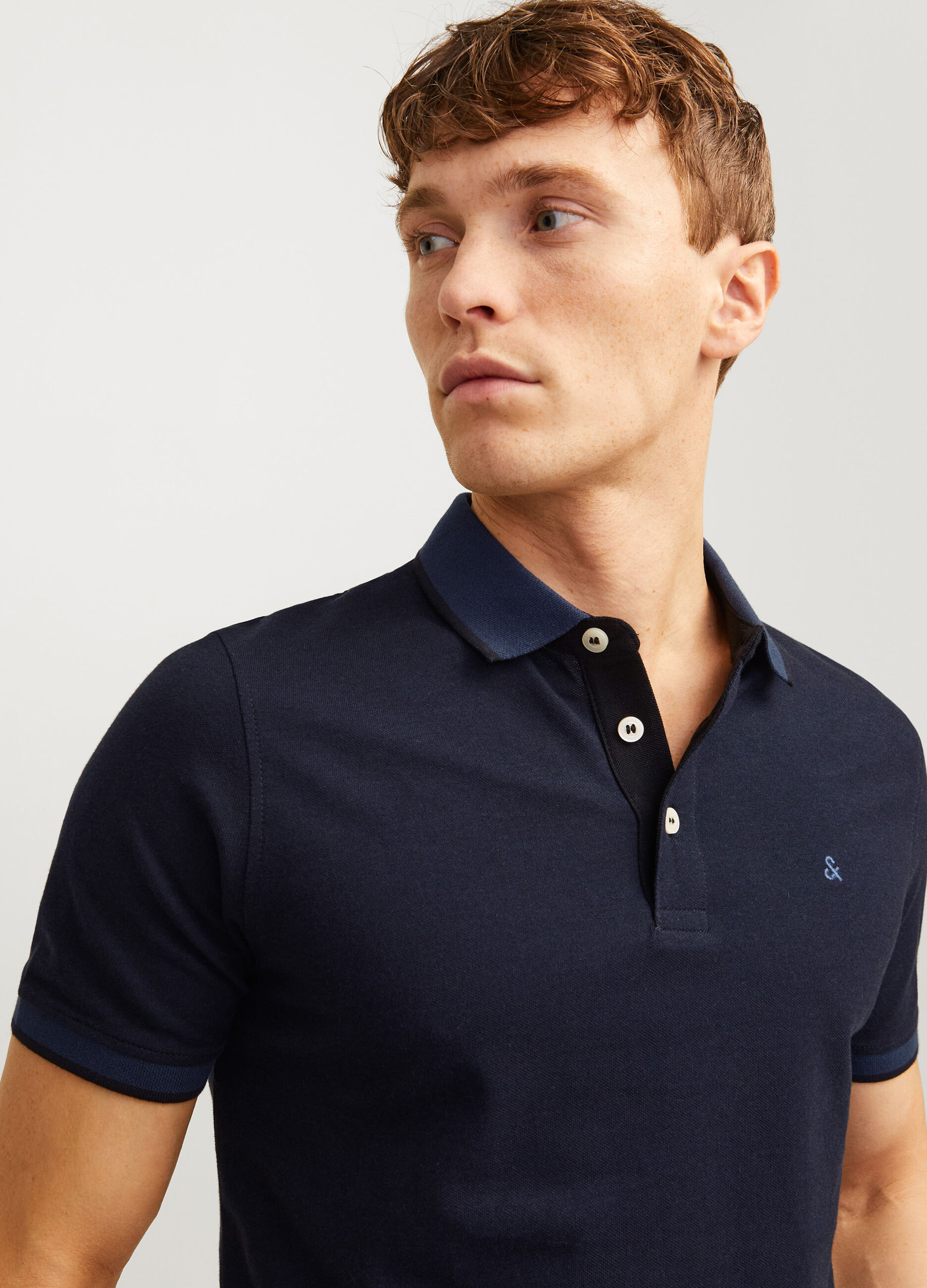 Polo slim fit con dettagli a contrasto uomo_5