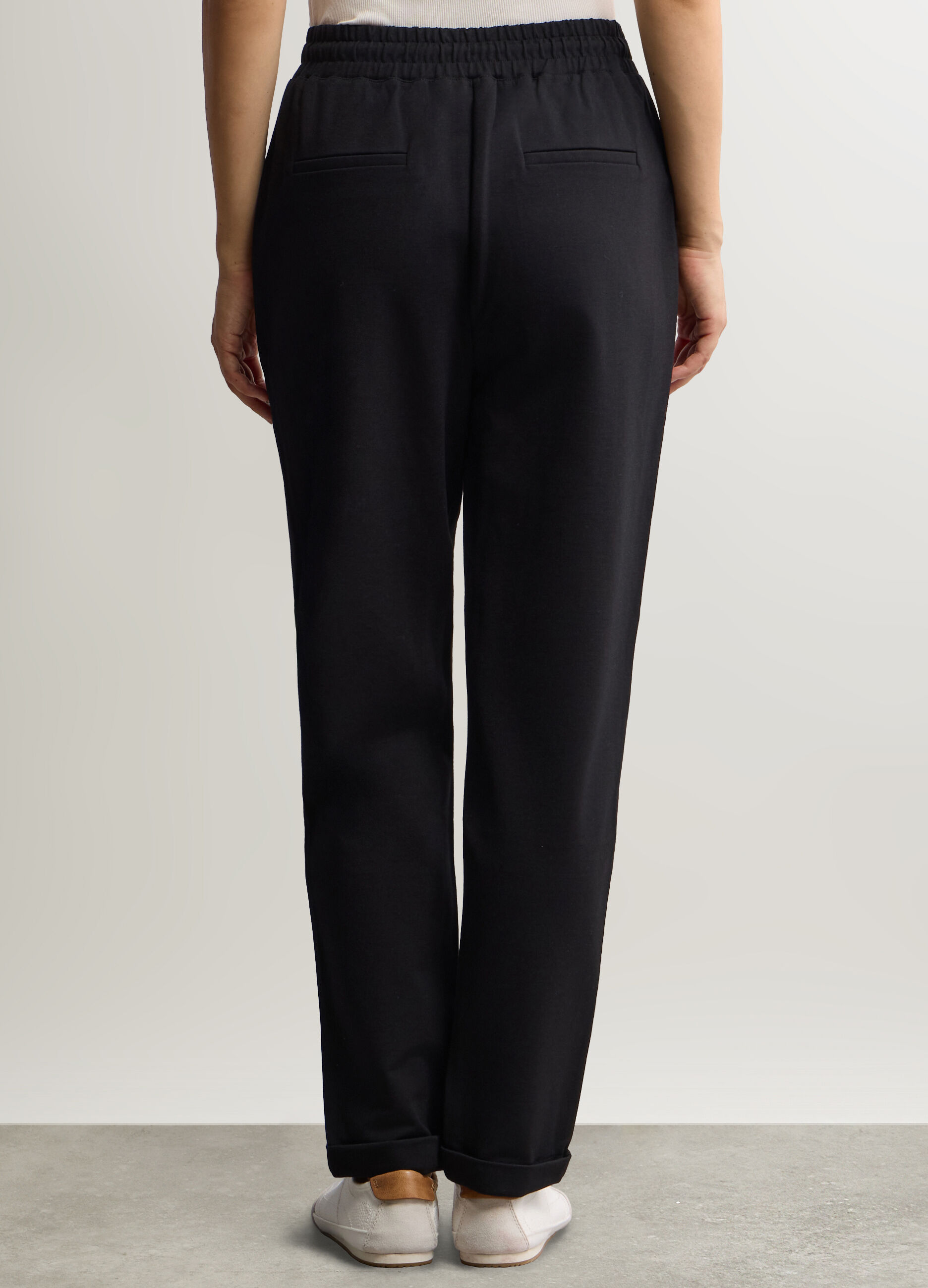 Pantaloni Fit Slim in Punto Milano di viscosa stretch donna_2