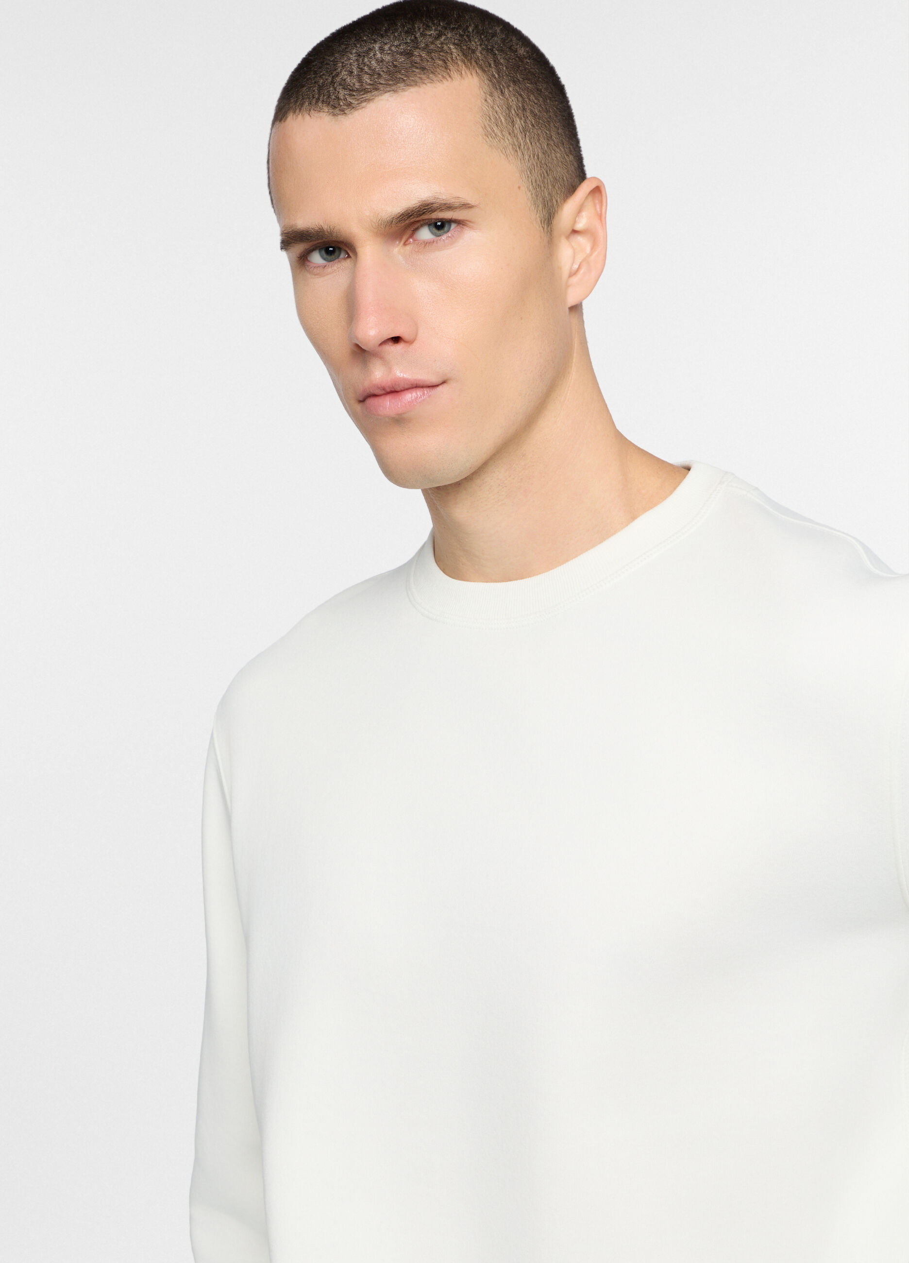 Felpa girocollo in misto cotone uomo_2