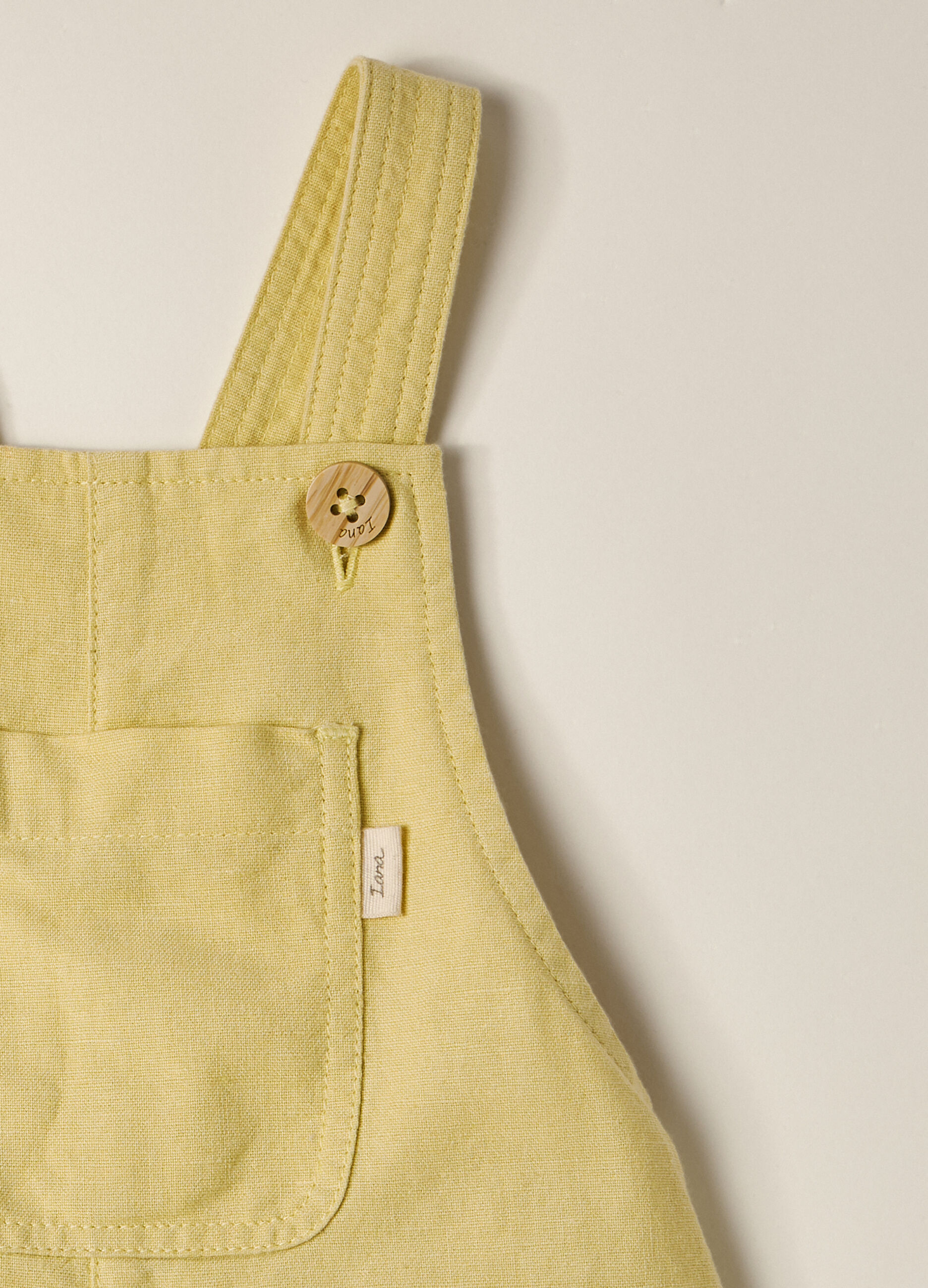 Salopette corta misto lino IANA neonato_2