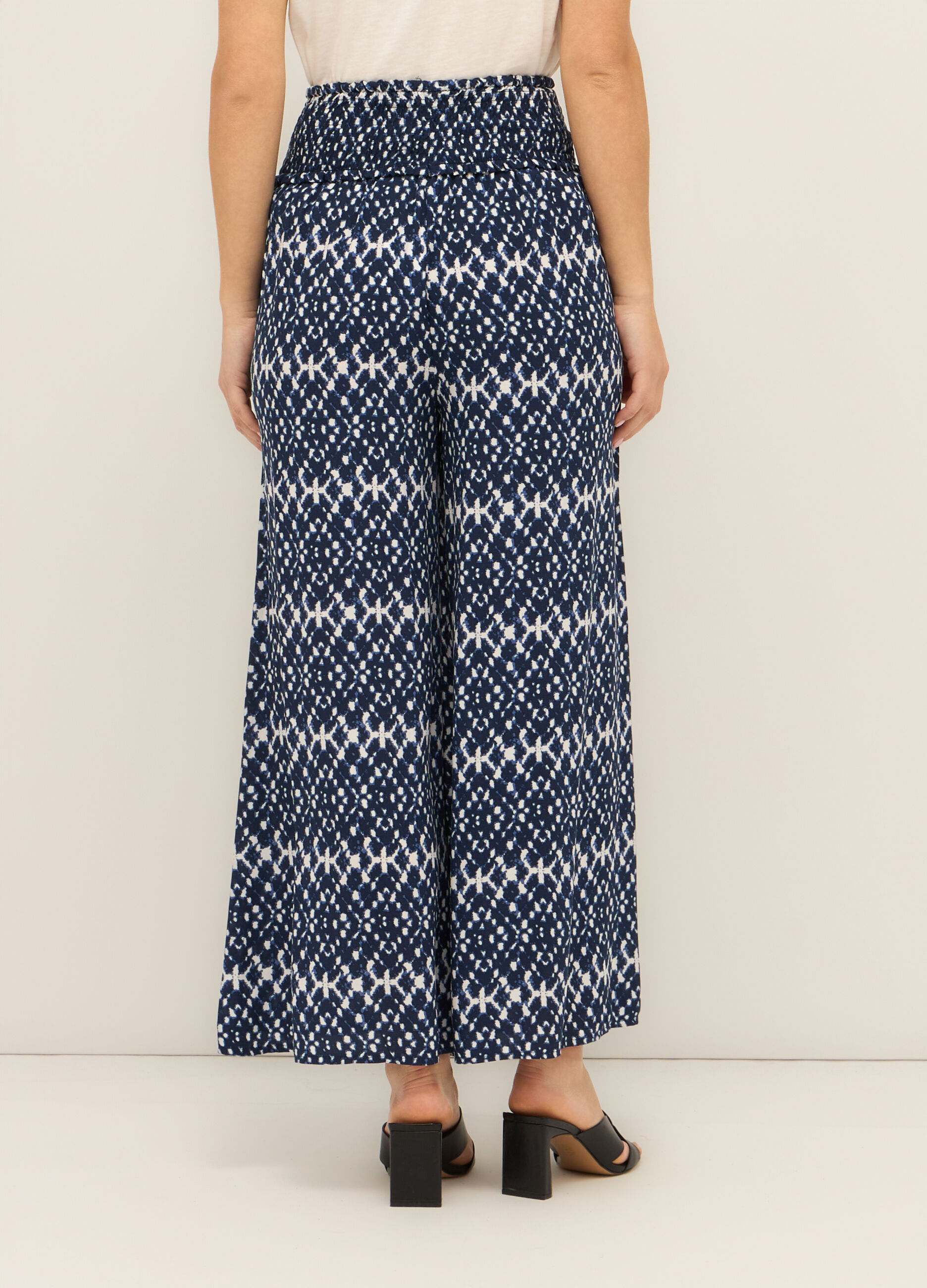 Pantaloni palazzo in pura viscosa donna_1