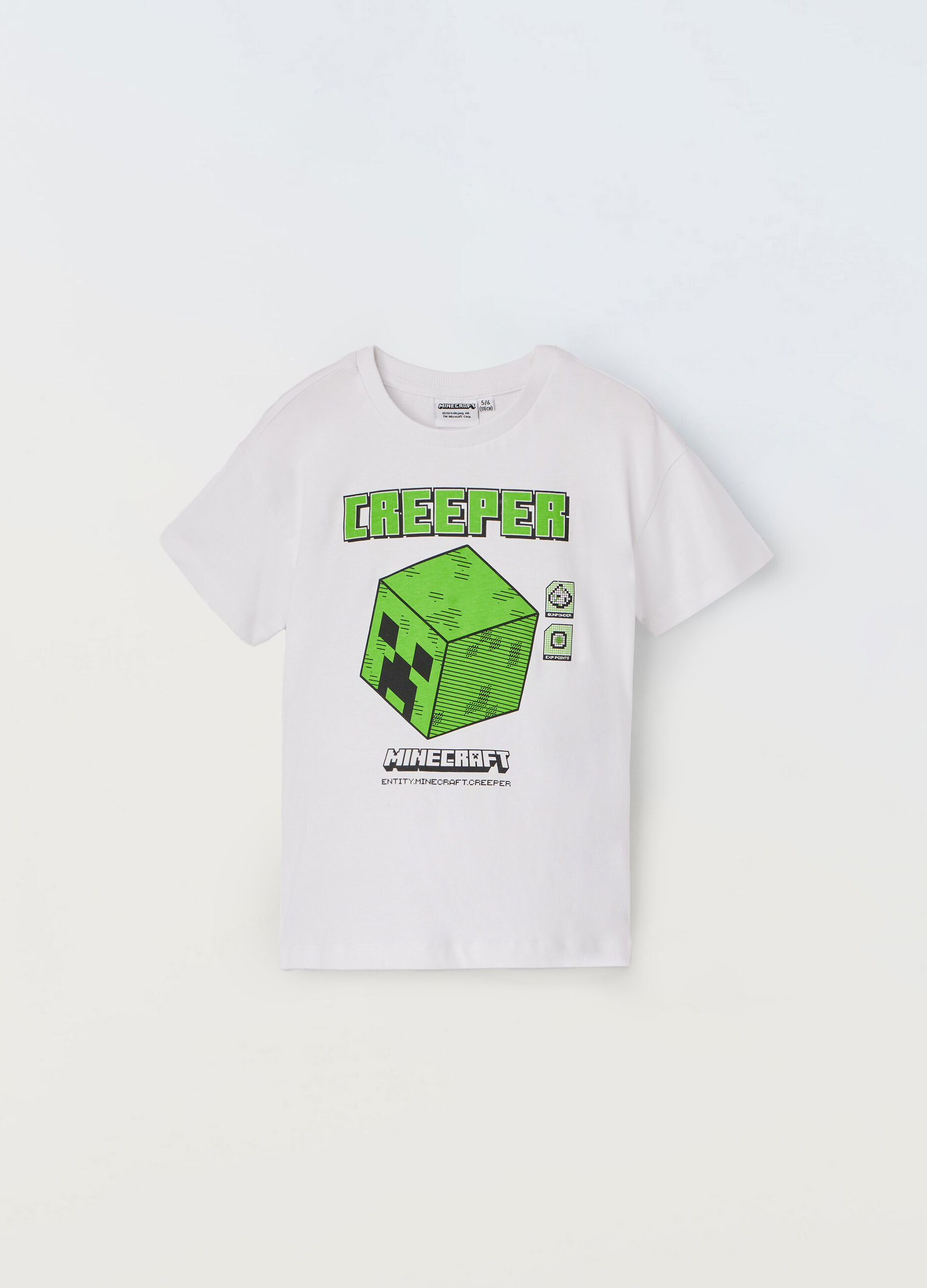 T-shirt Minecraft in puro cotone bambino_0