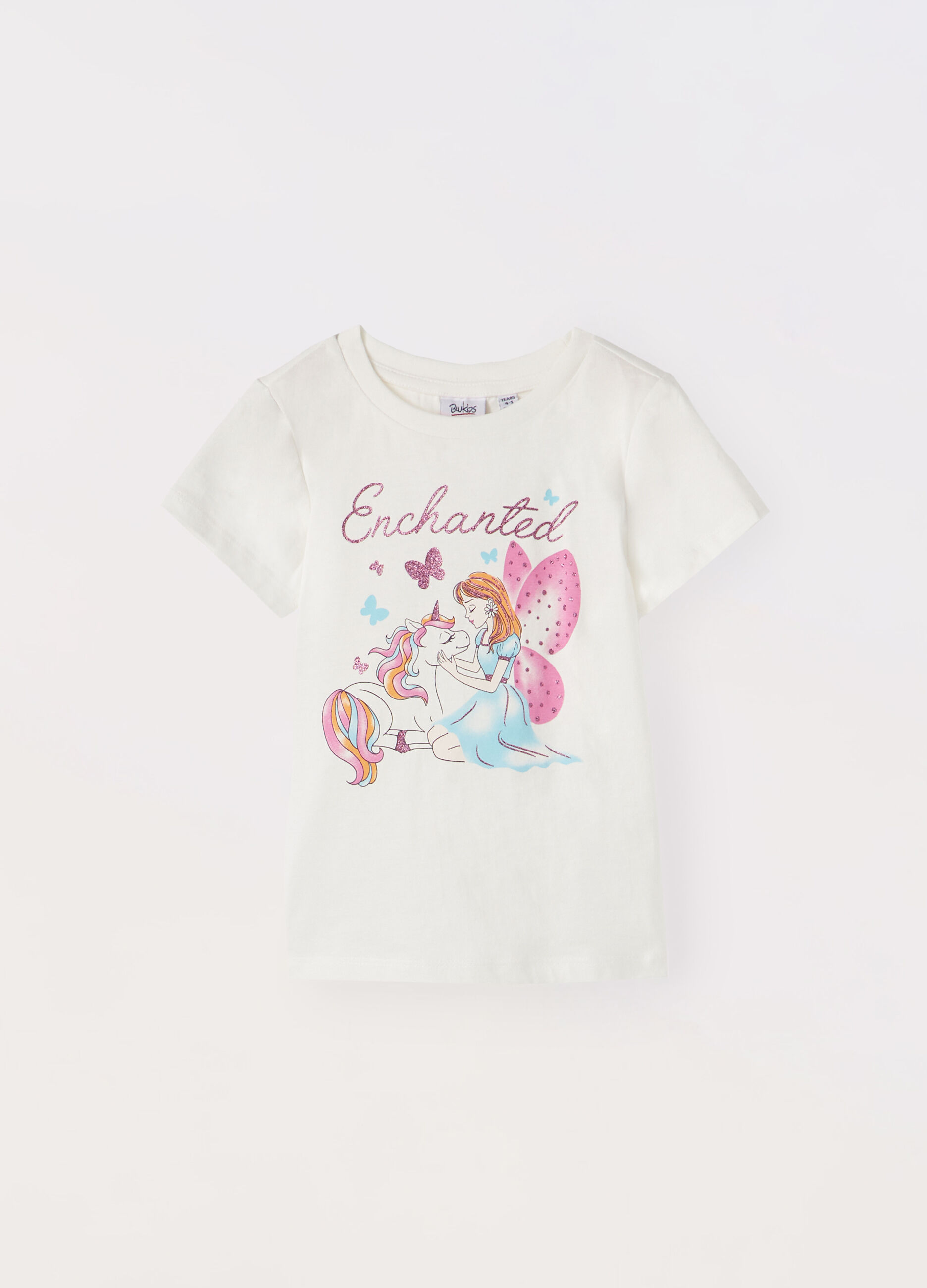 T-shirt in jersey di puro cotone bambina_0
