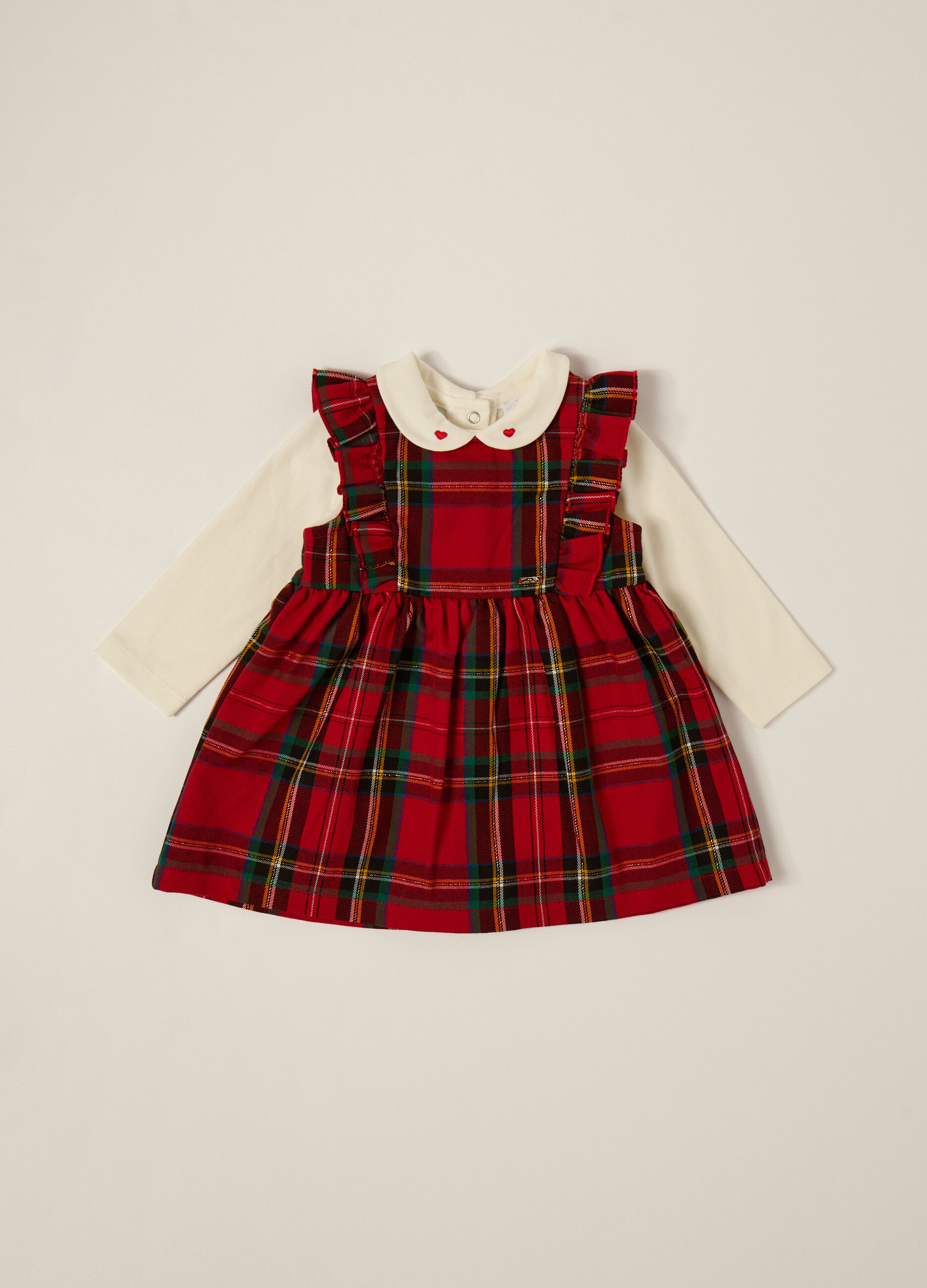 Set rosso e bianco per neonata_0