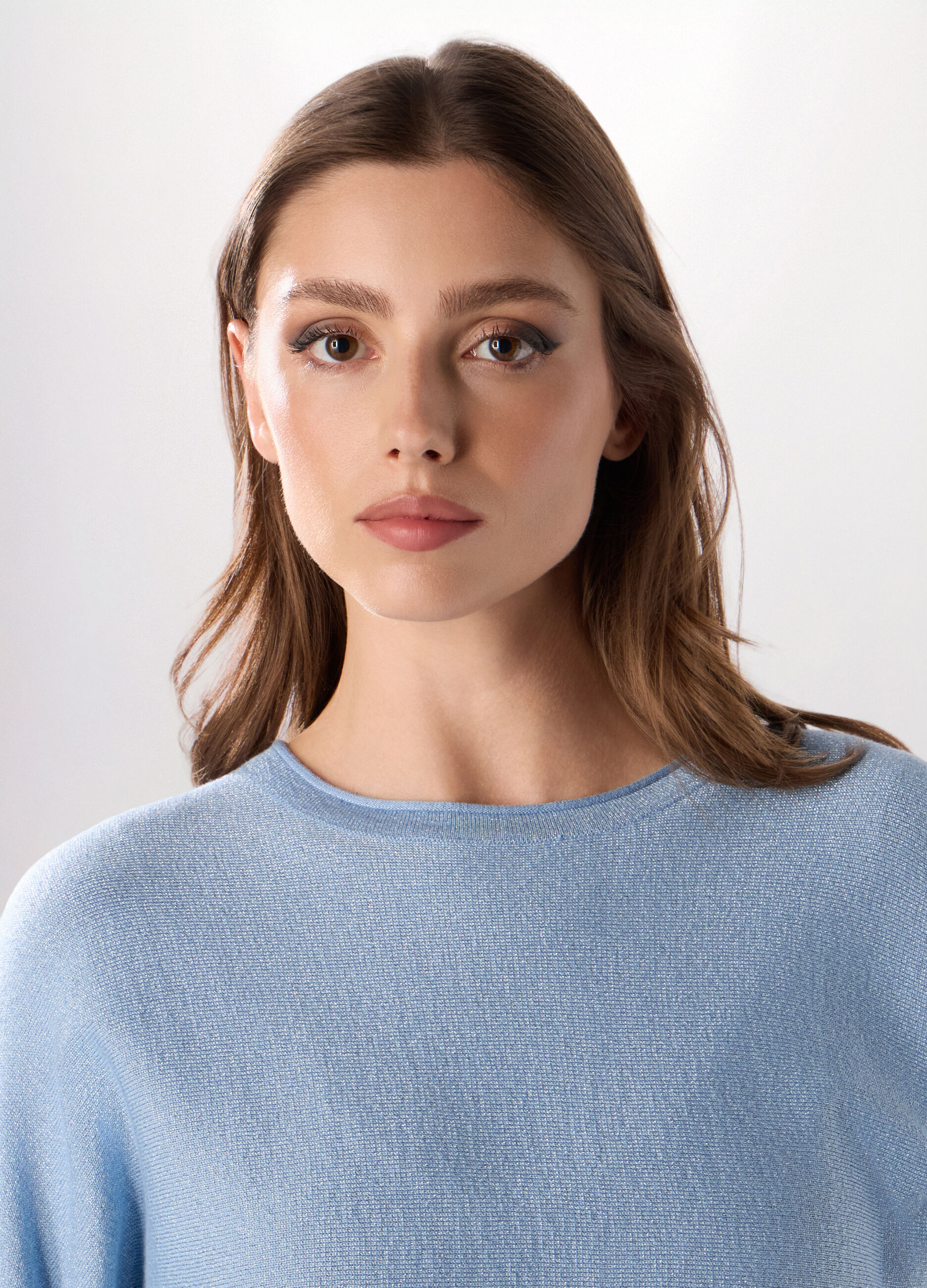 Tricot misto viscosa e filo lurex donna_2