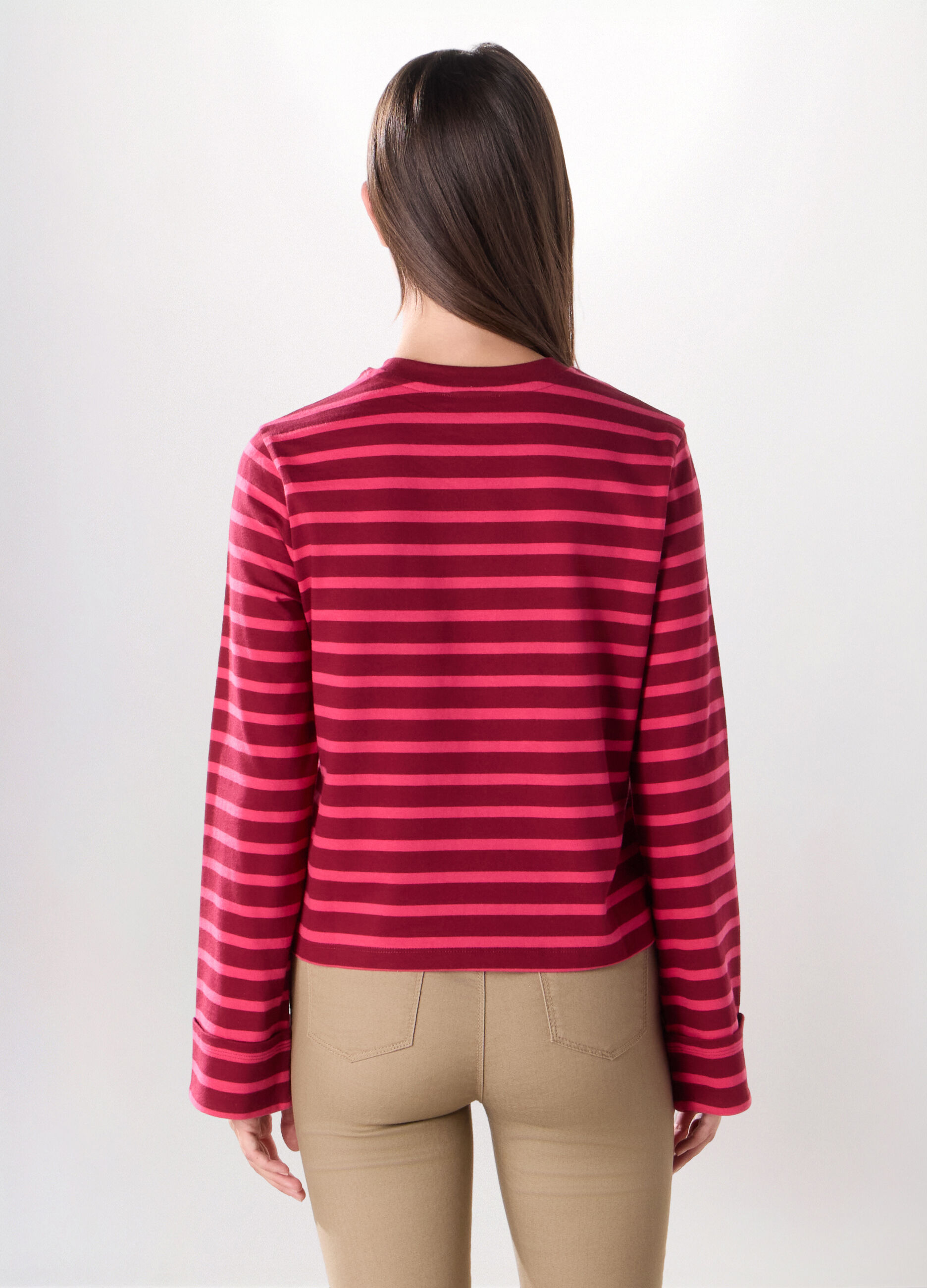 T-shirt in jersey di puro cotone donna_1