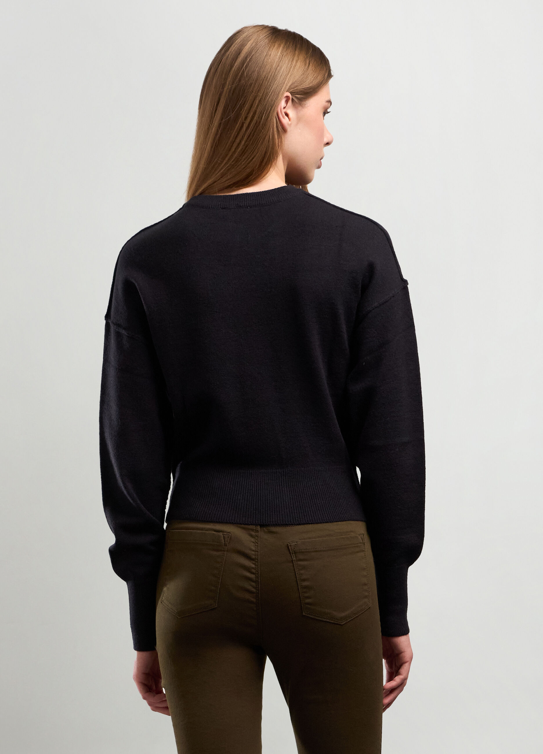 Tricot con maniche a palloncino donna_1