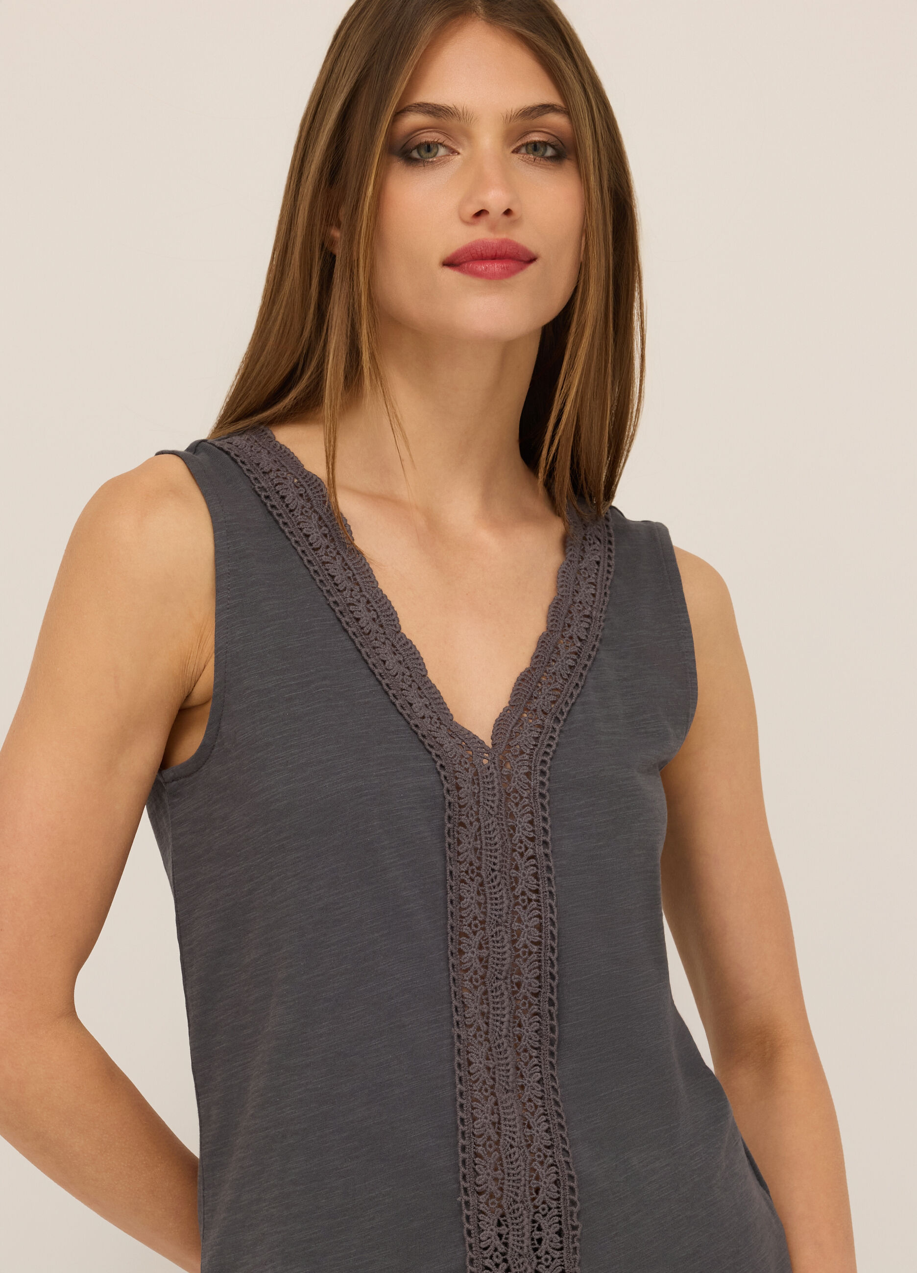 Canotta in jersey di puro cotone donna_2