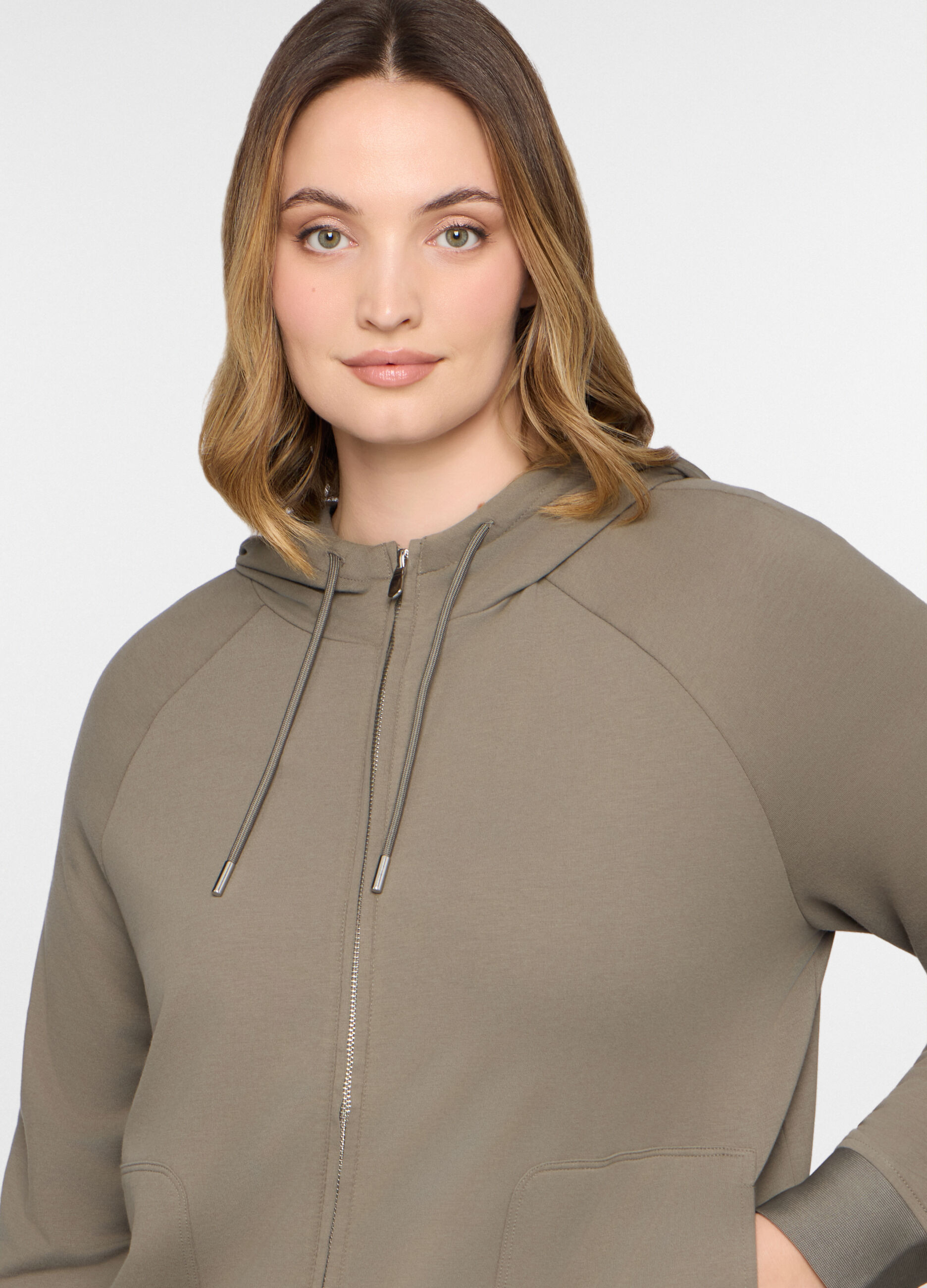 Felpa con cappuccio in french terry stretch donna curvy_2