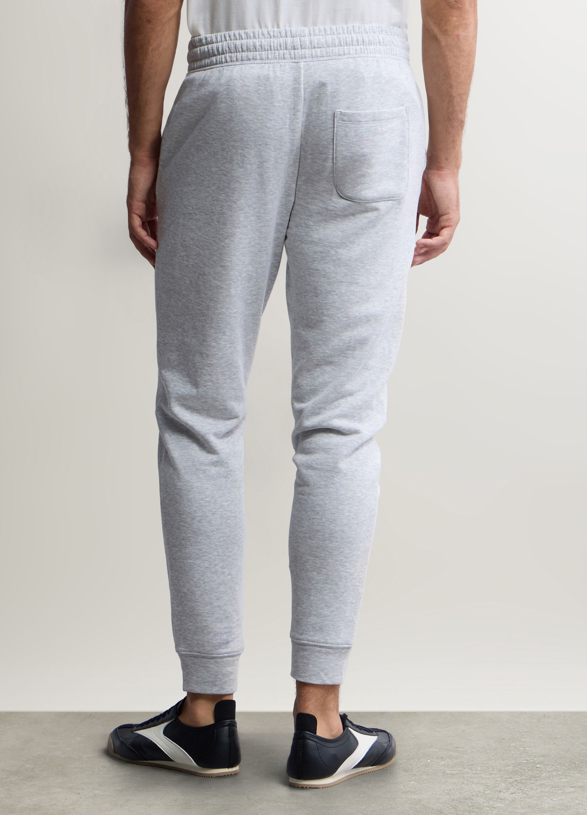 Jogger slim fit in felpa di cotone uomo_2