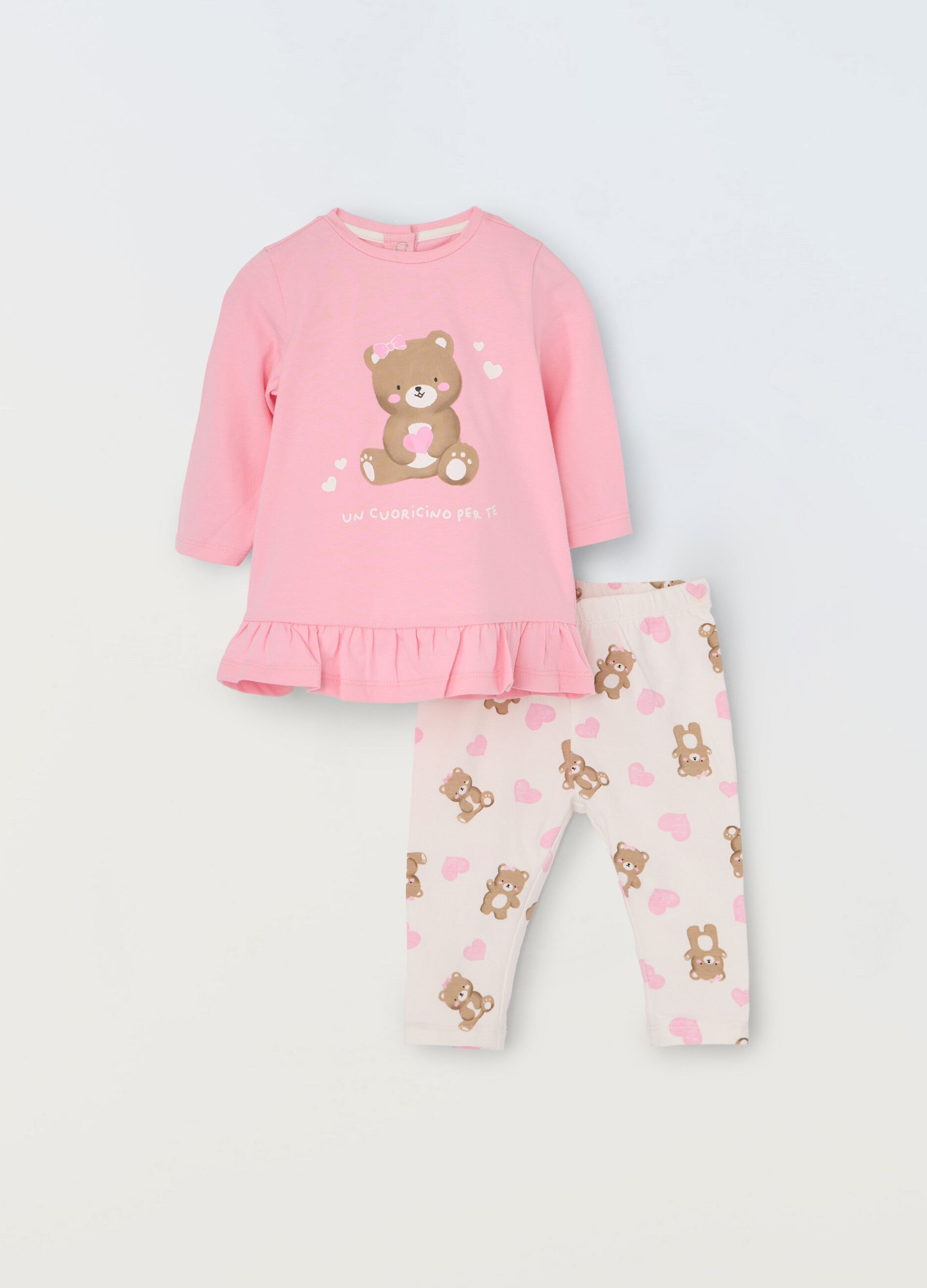 Jogging set in cotone stretch neonata_0