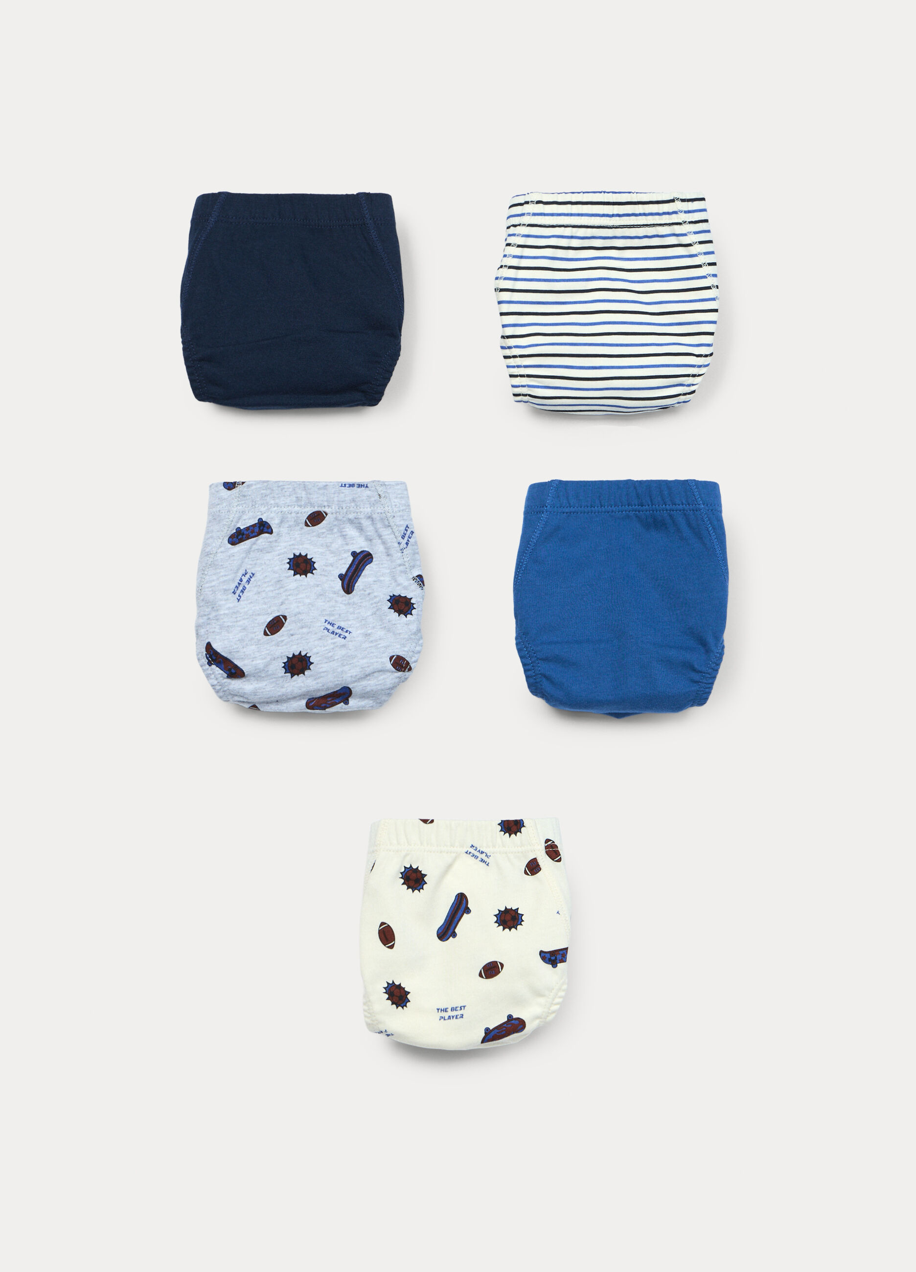 Pack 5 slip in jersey di puro cotone ragazzo_0