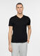 T-shirt scollo a V in jersey di cotone uomo_0