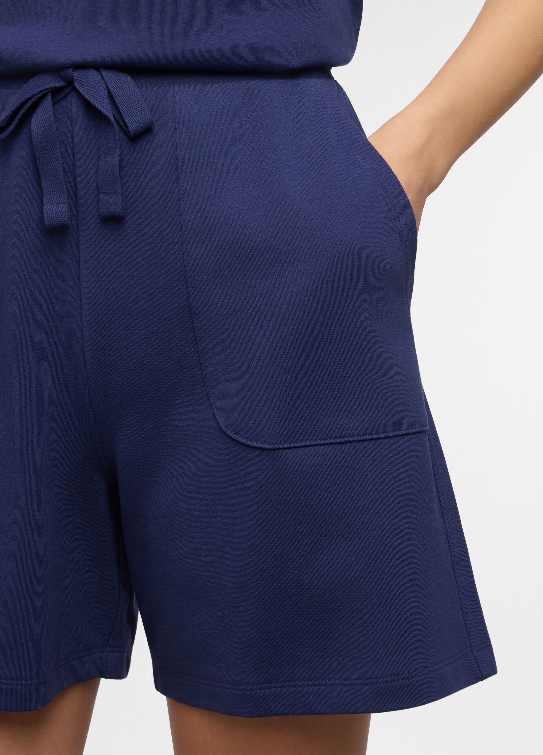 Shorts fit regular in french terry di puro cotone donna_2