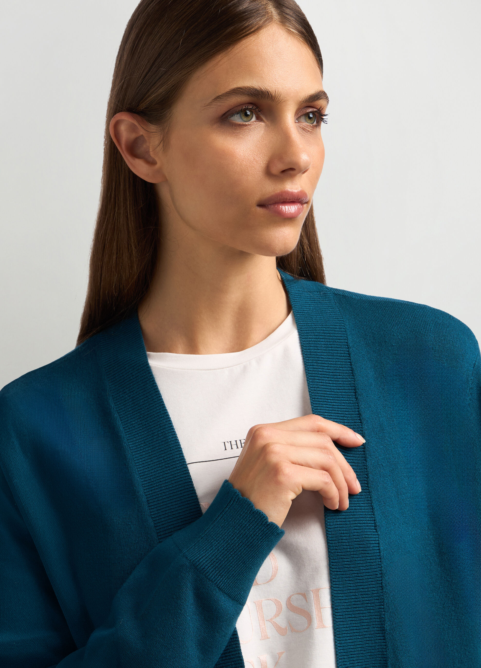 Cardigan aperto in misto viscosa donna_2