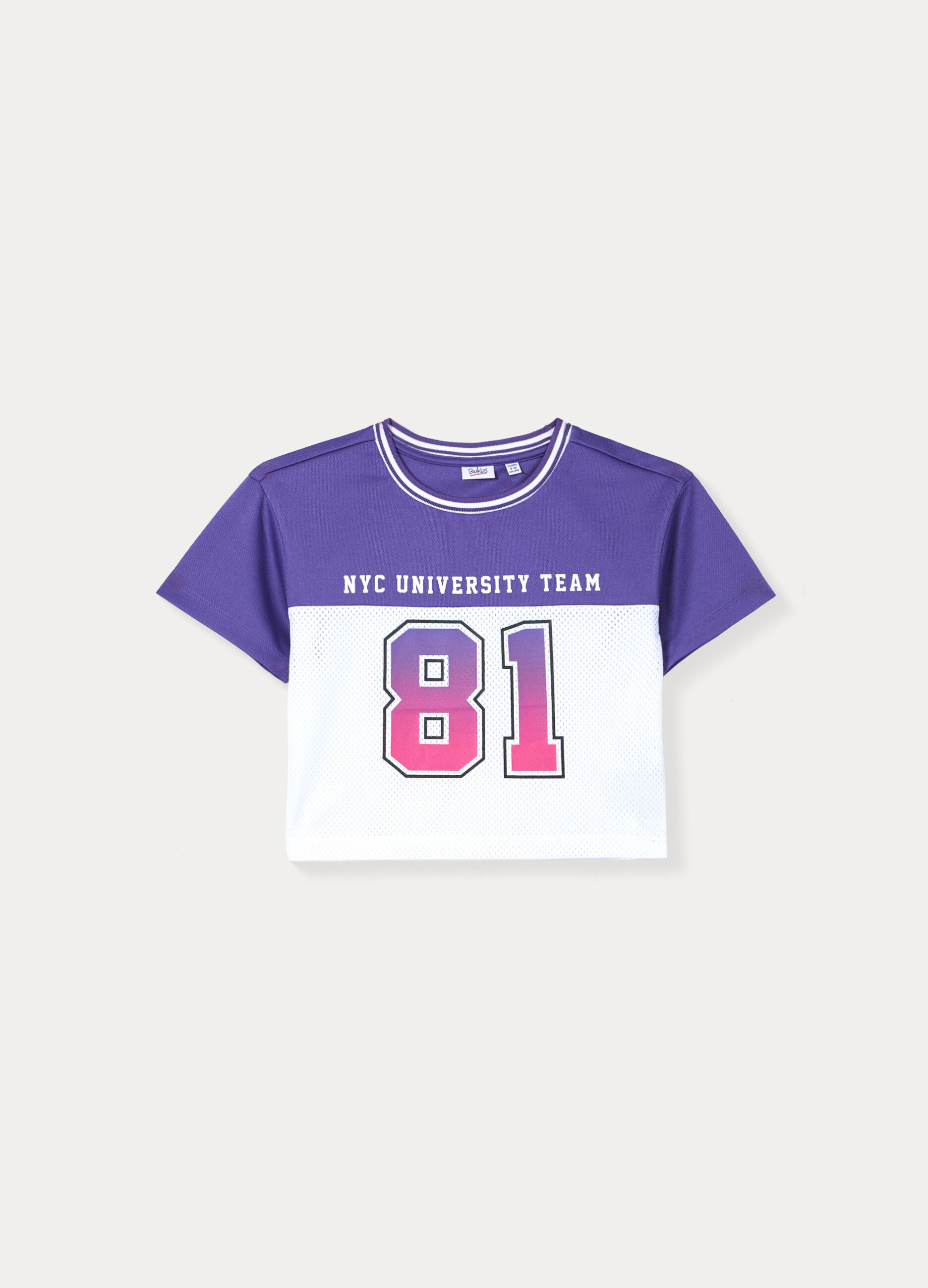 T-shirt boxy fit in mesh ragazza_0