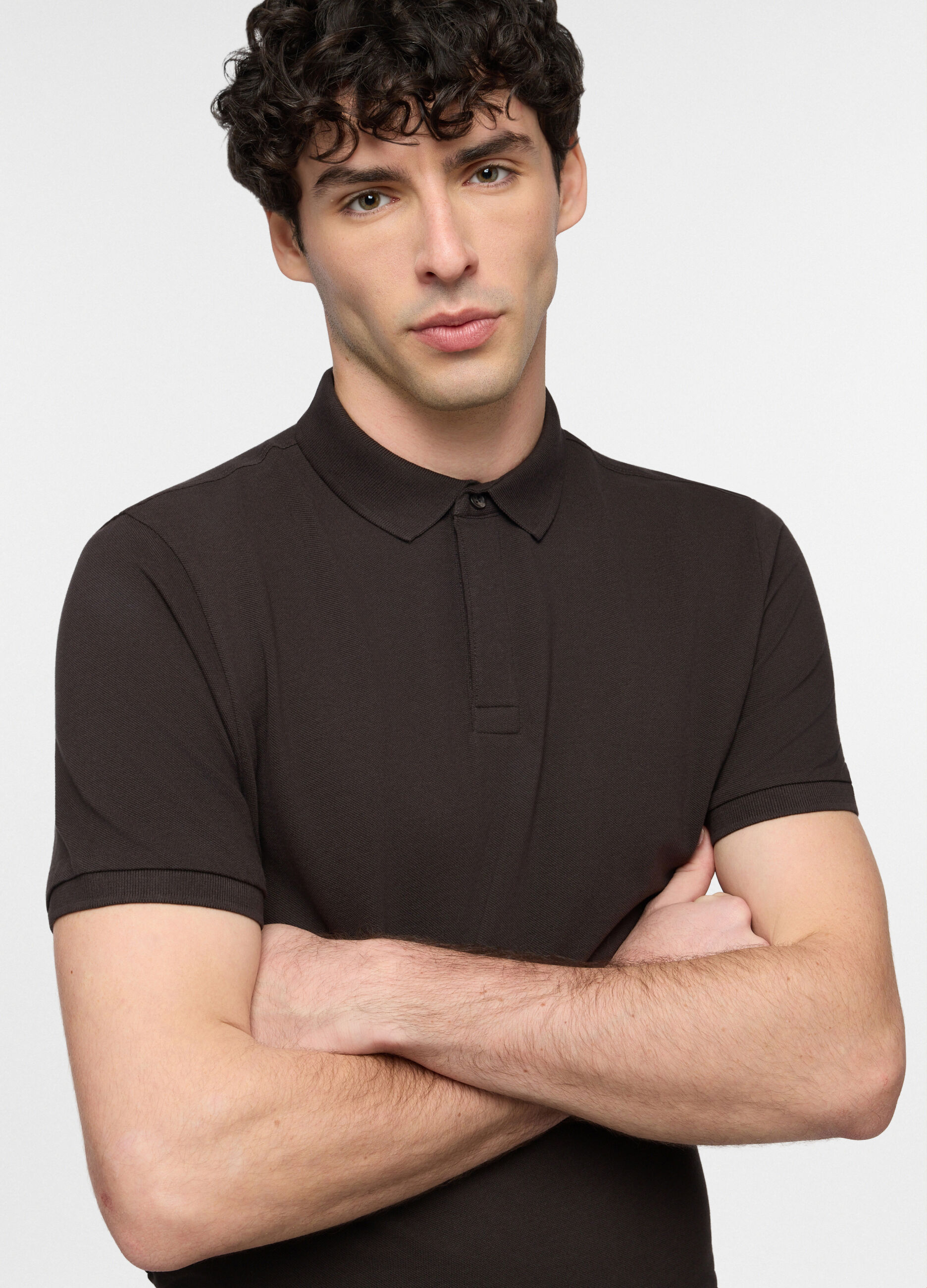 Polo a maniche corte in cotone uomo_2