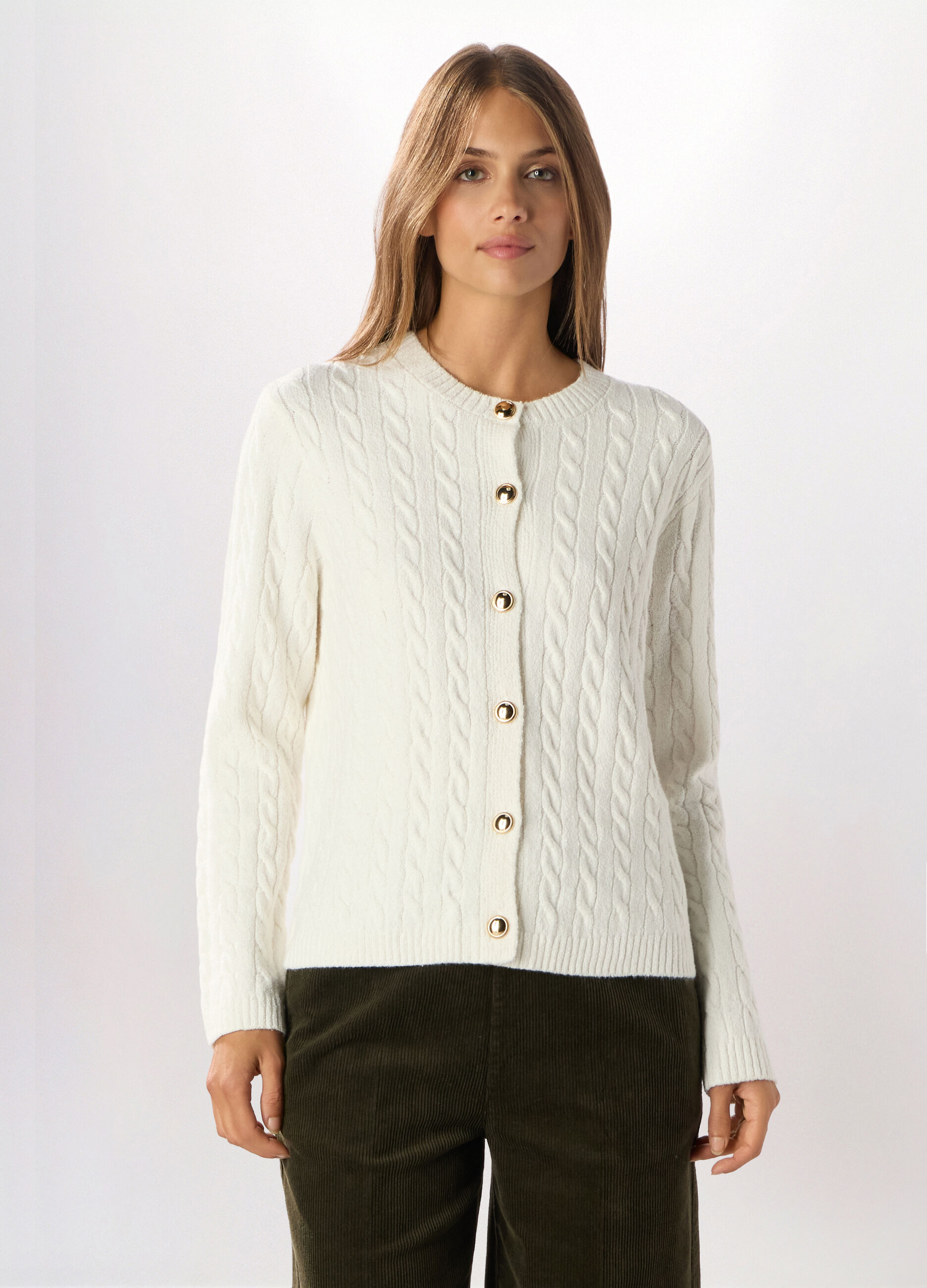 Cardigan misto cotone donna_0