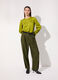 Pantalone carrot in misto lana spinata donna_0