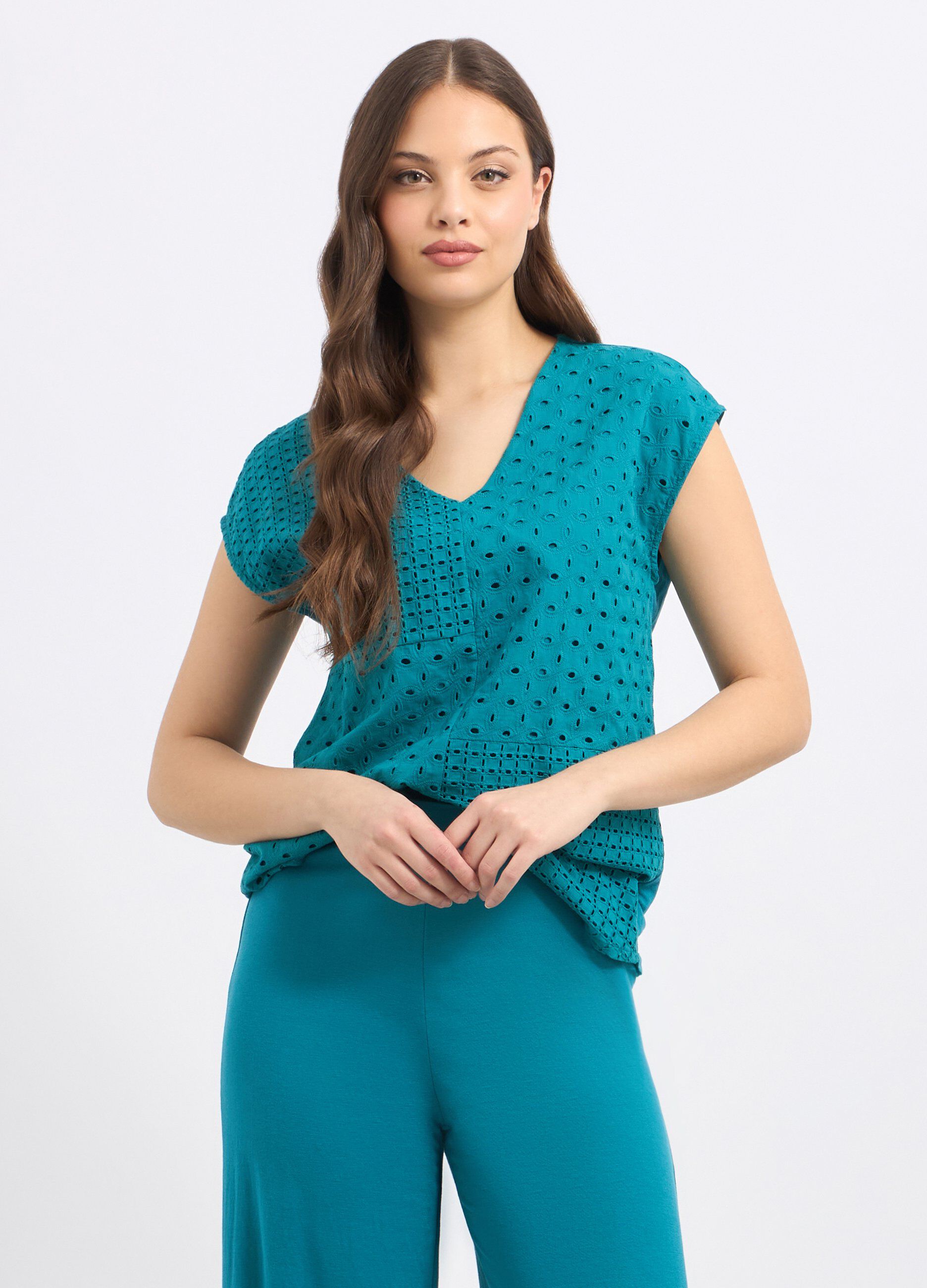 T-shirt in misto cotone donna