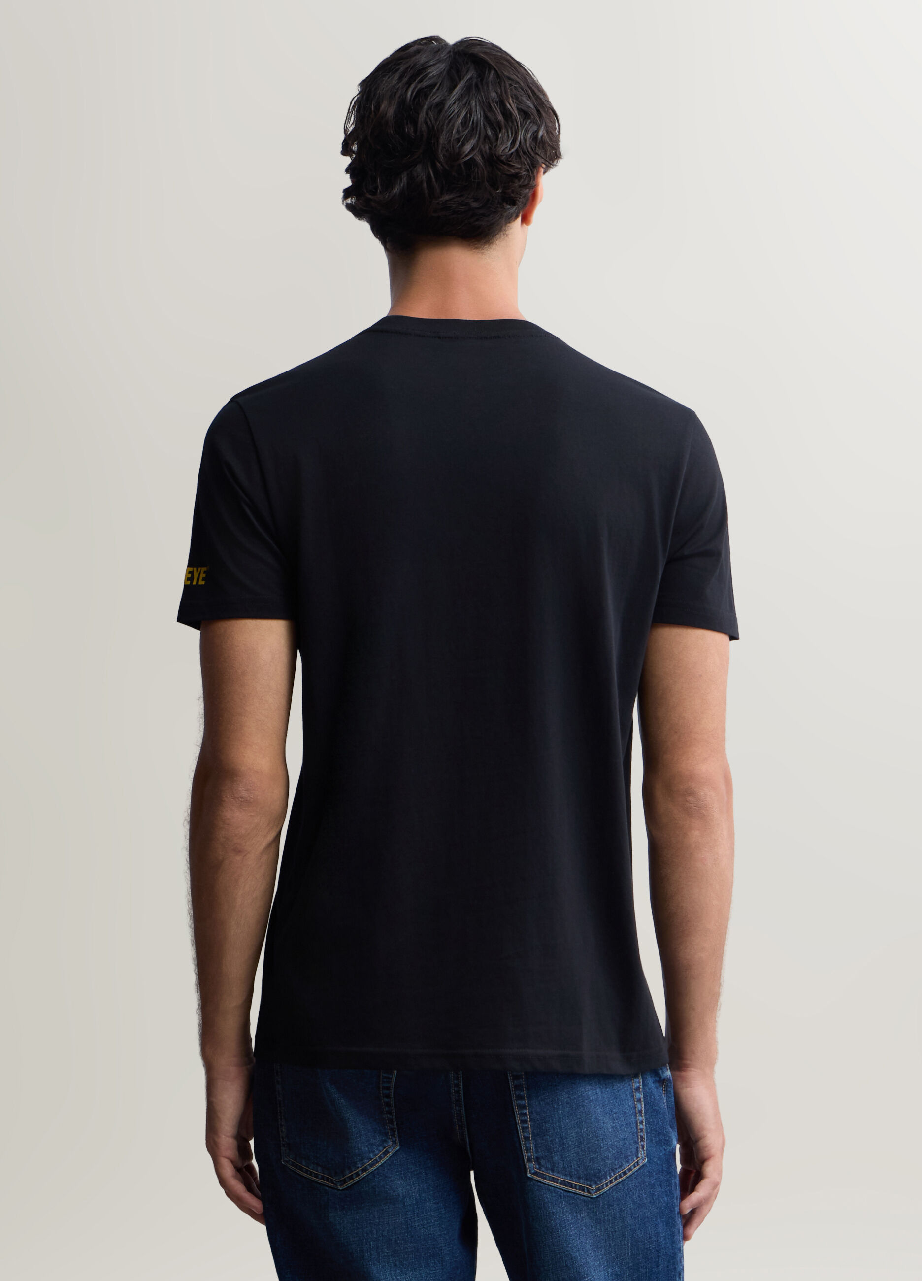 T-shirt girocollo in cotone con stampa Braccio di ferro uomo_1