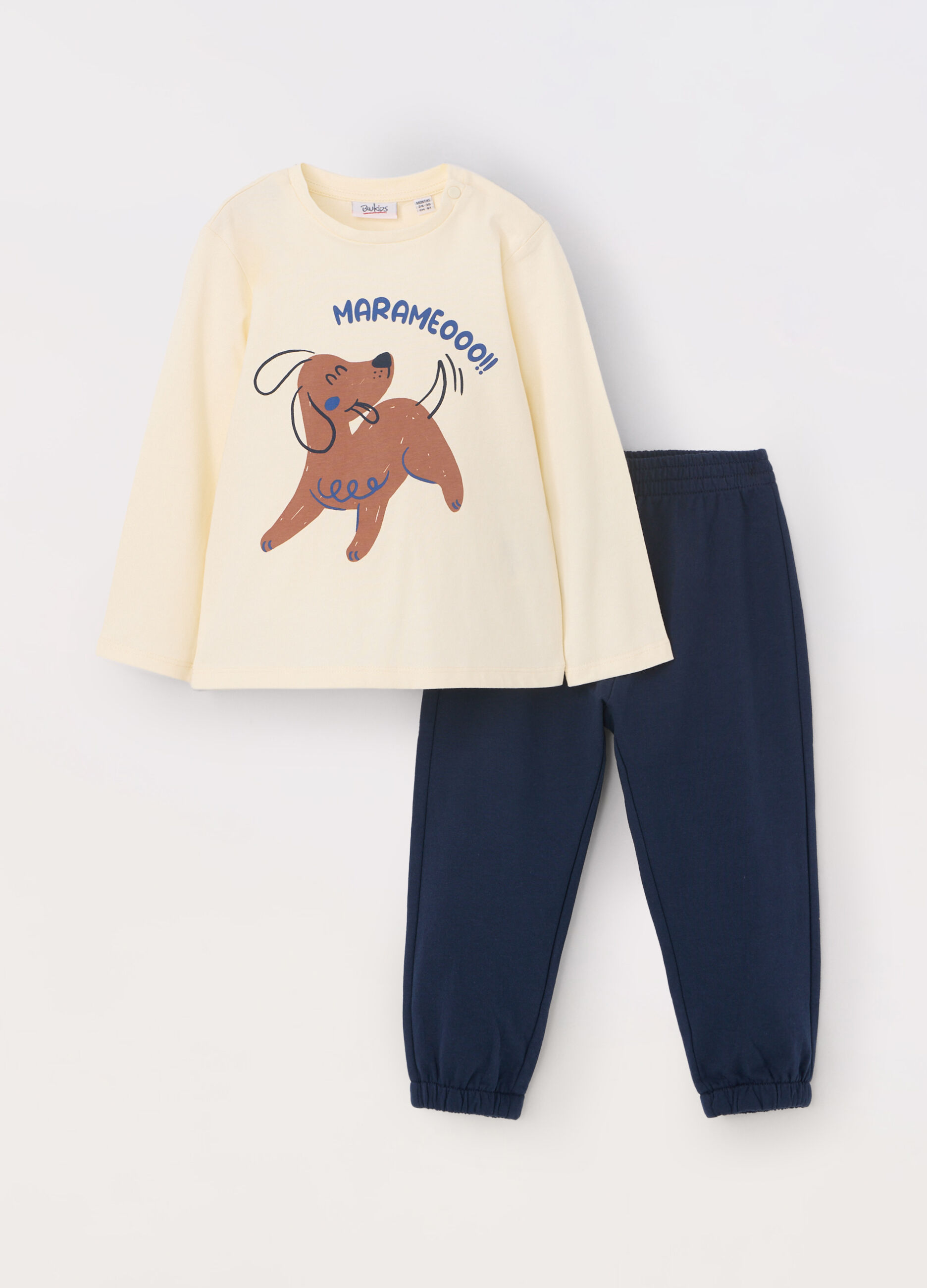 Jogging set in jersey di puro cotone neonato_0