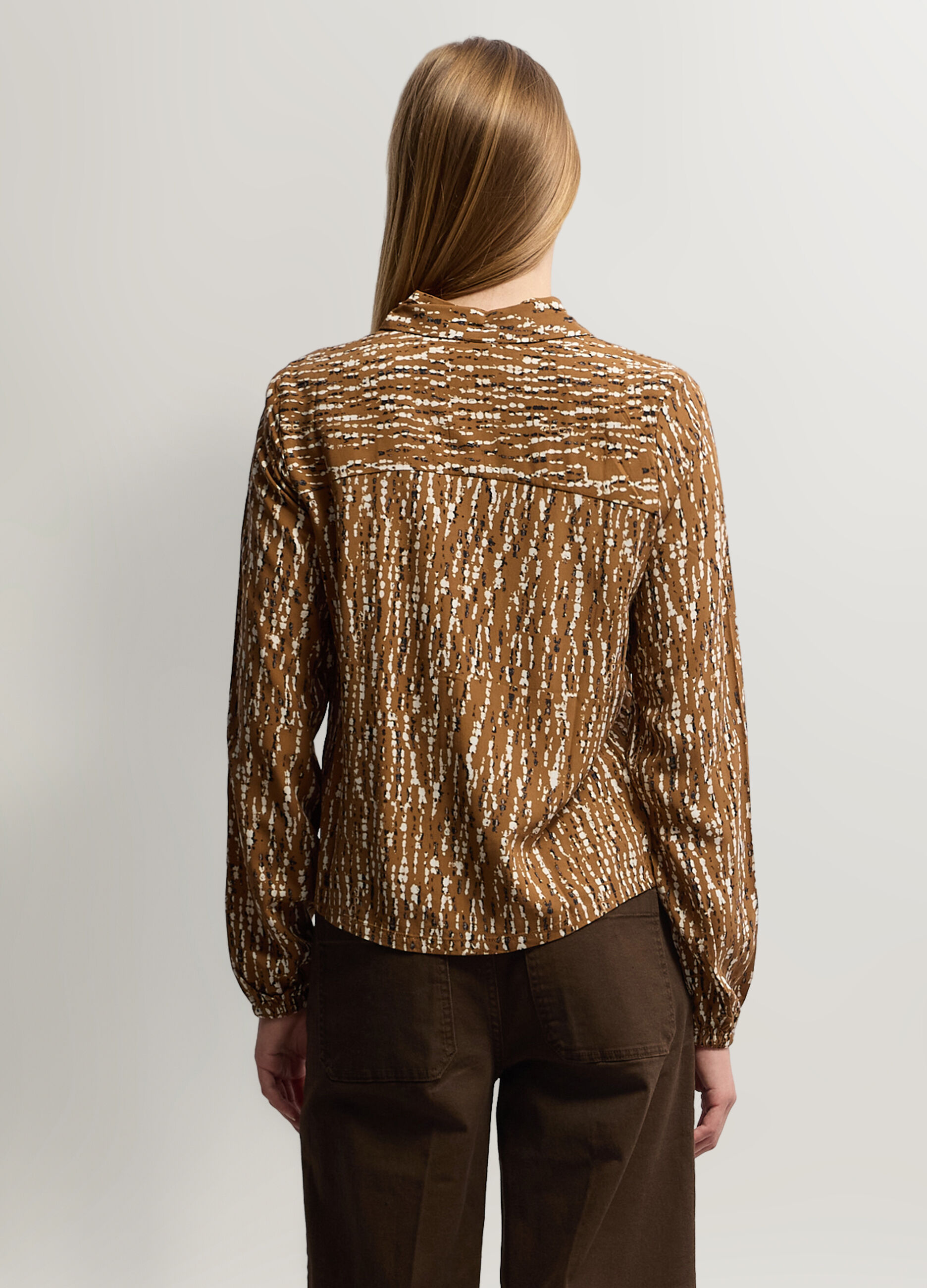 Camicia Fit Regular con colletto alla francese in pura viscosa donna_1