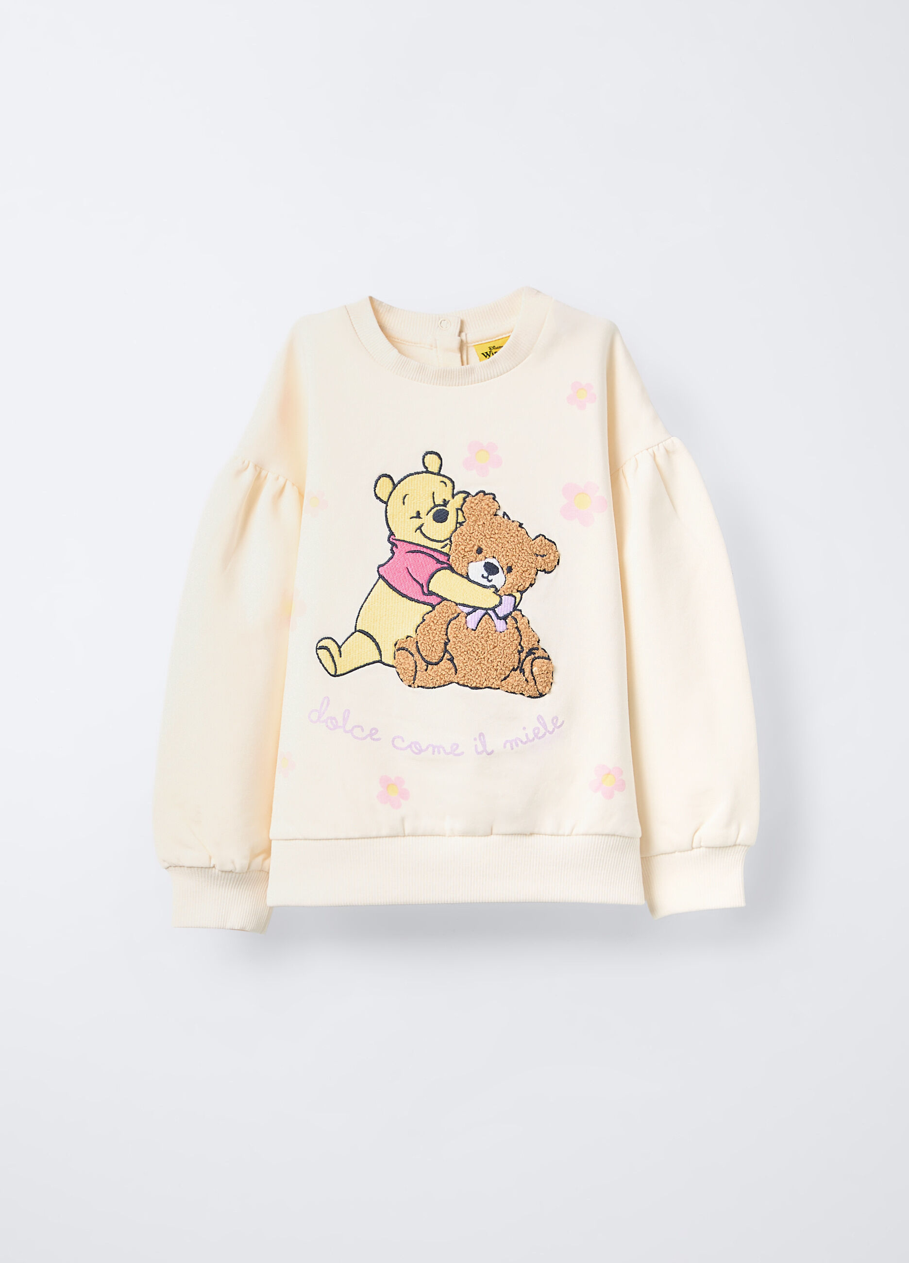 Felpa Disney in cotone garzato stretch bimba_0