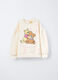 Felpa Disney in cotone garzato stretch bimba_0
