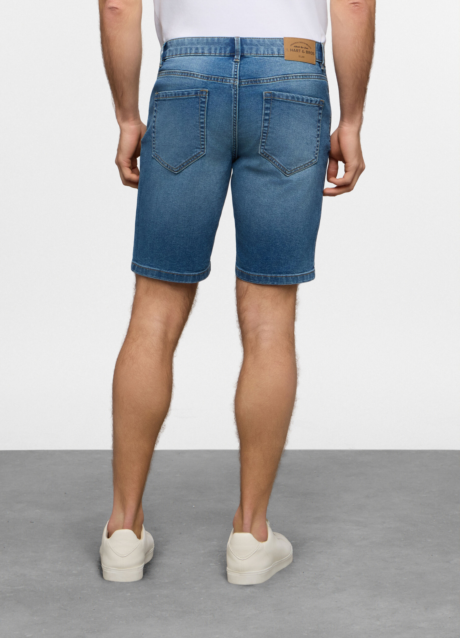 Bermuda in denim di cotone stretch uomo_2