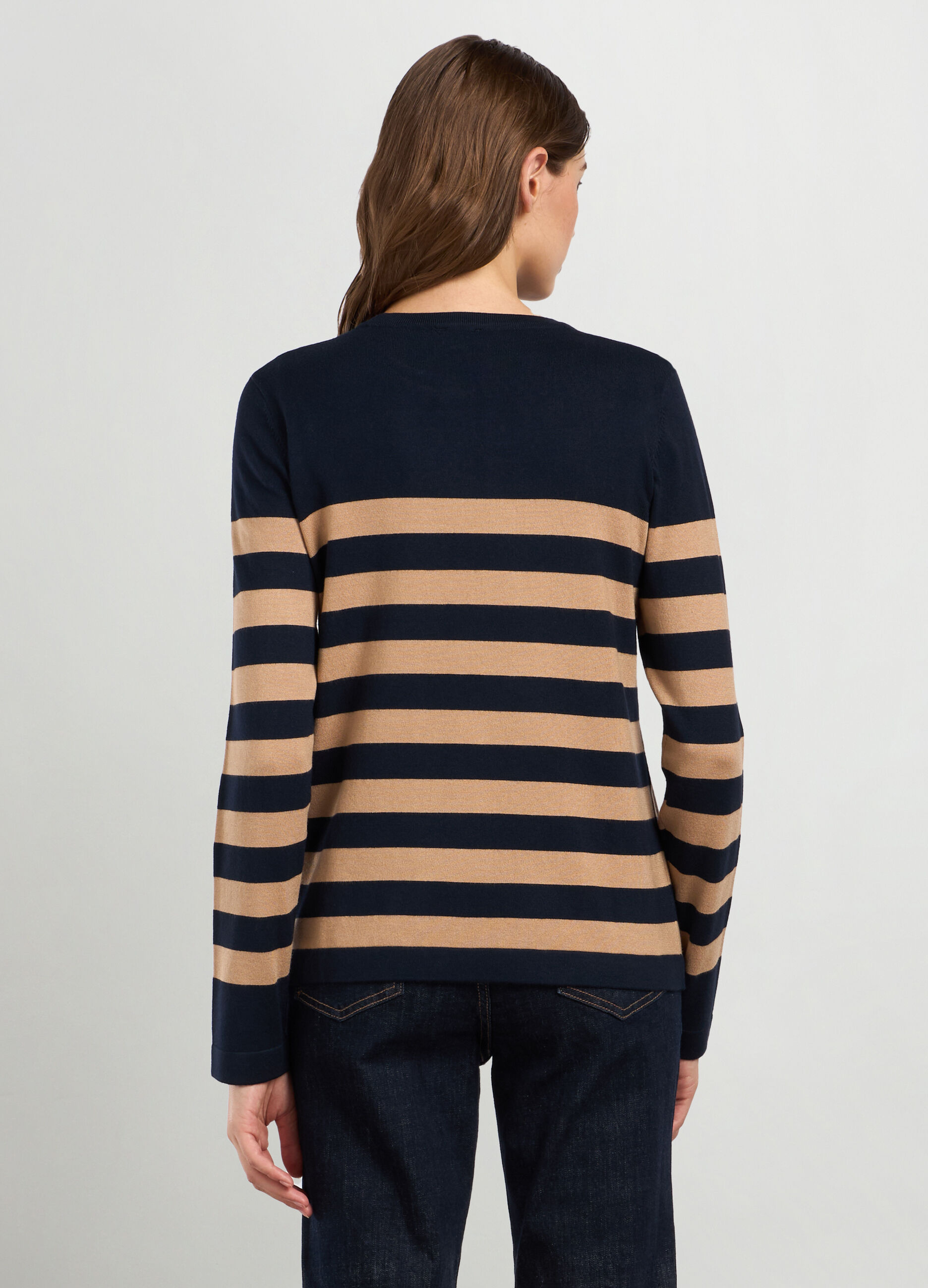 Tricot misto viscosa a righe donna_1