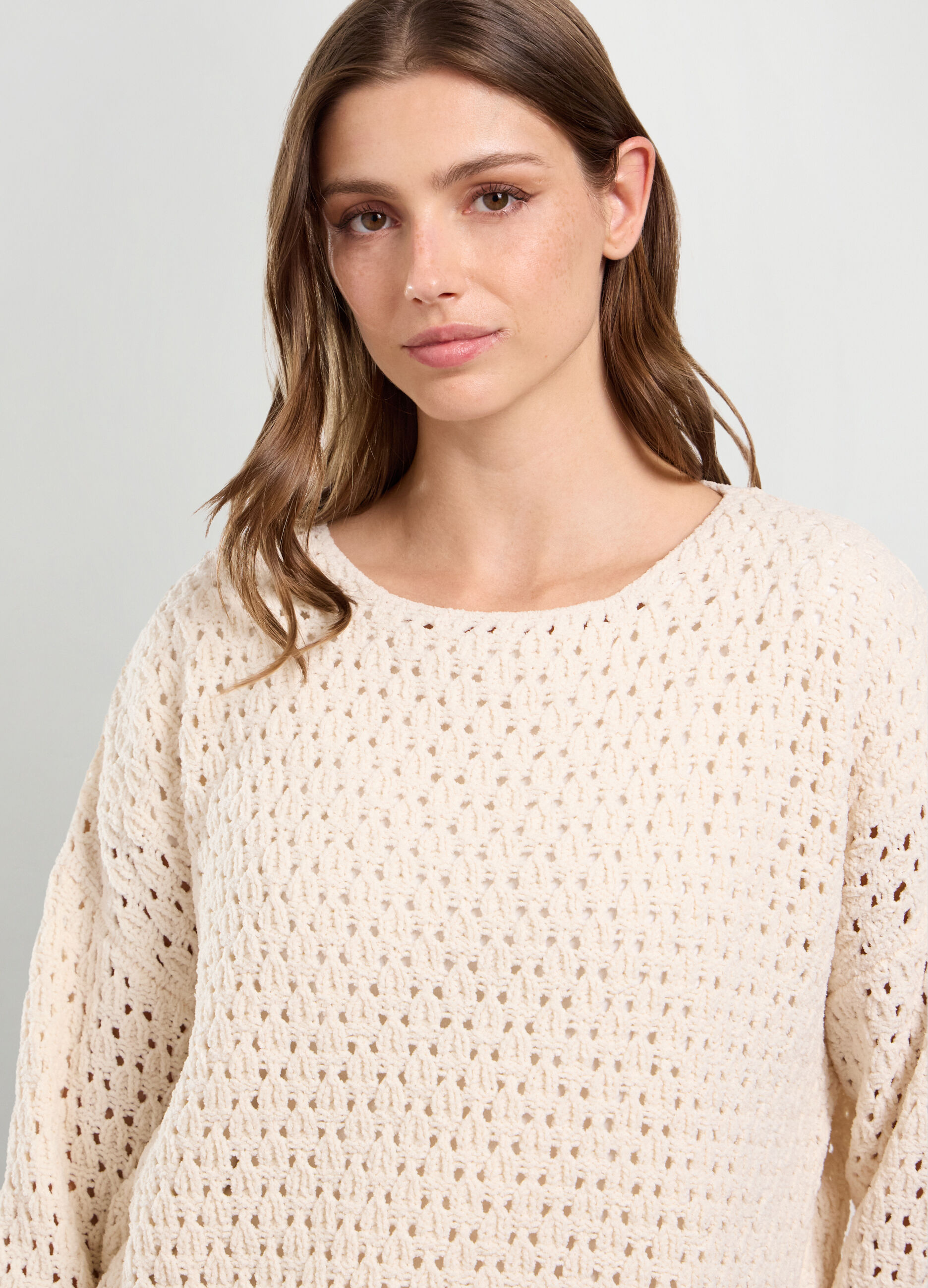 Girocollo tricot in ciniglia donna_2