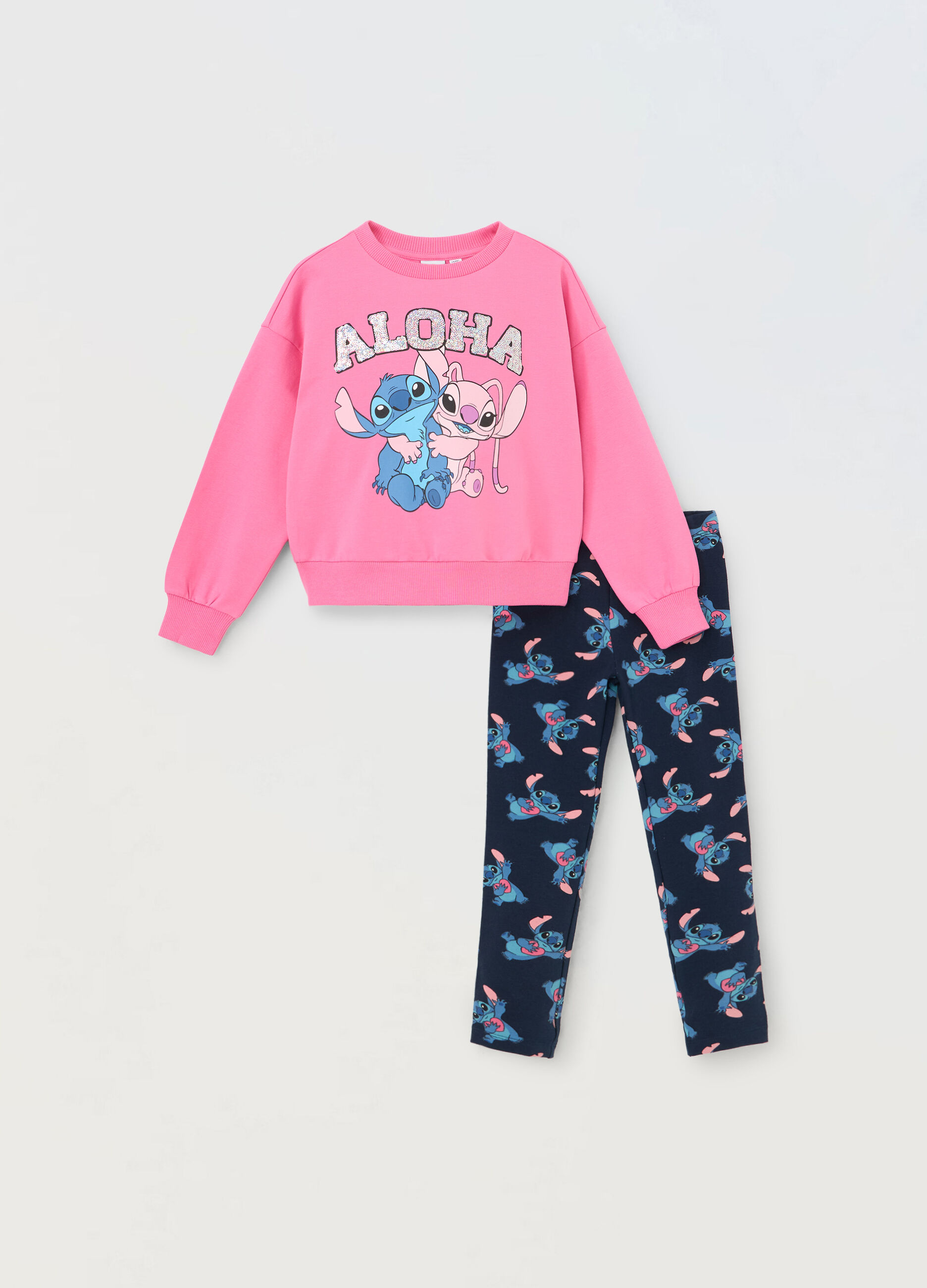 Jogging set in cotone stretch bambina_0
