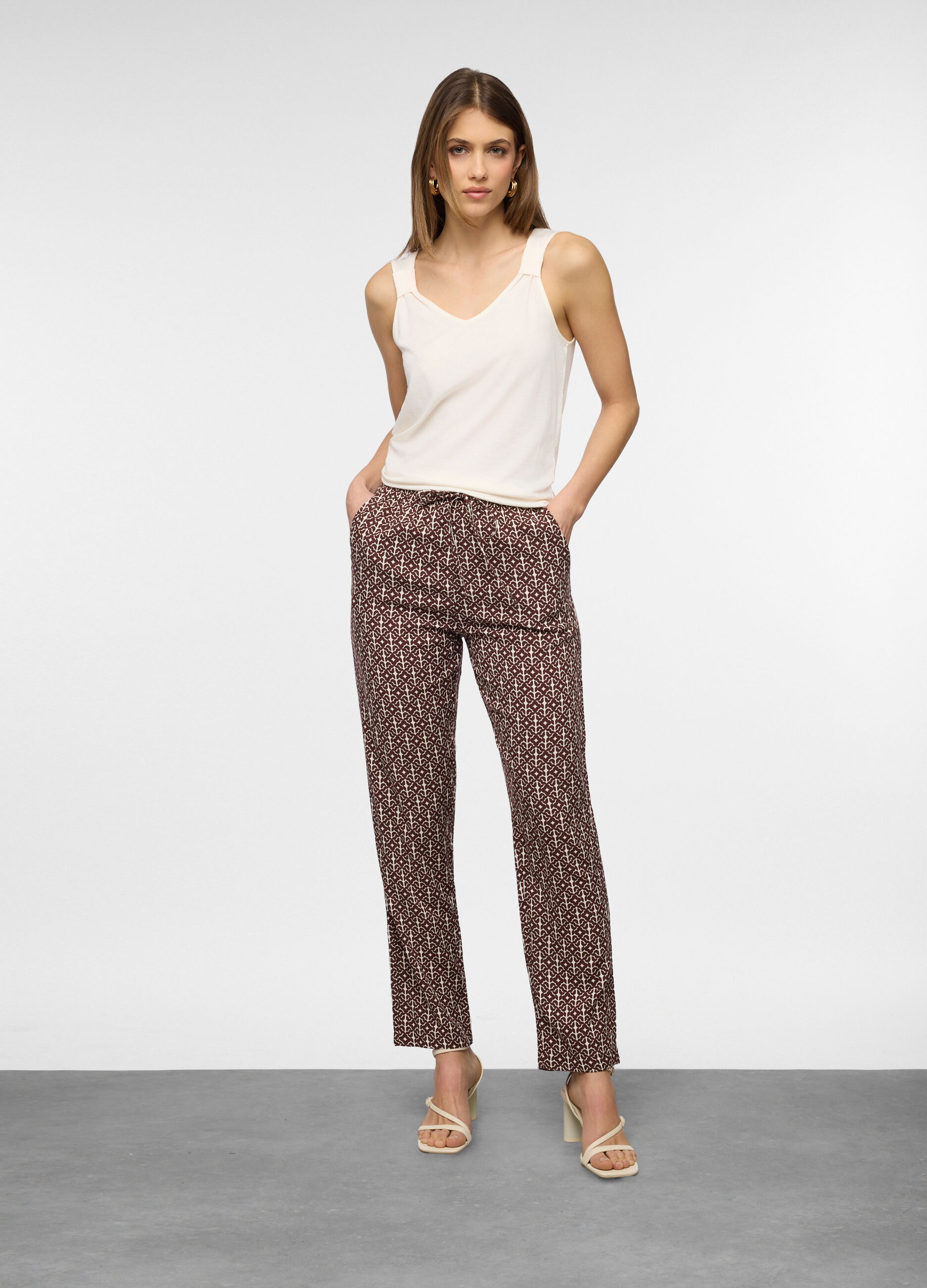 Jogger in pura viscosa donna_0