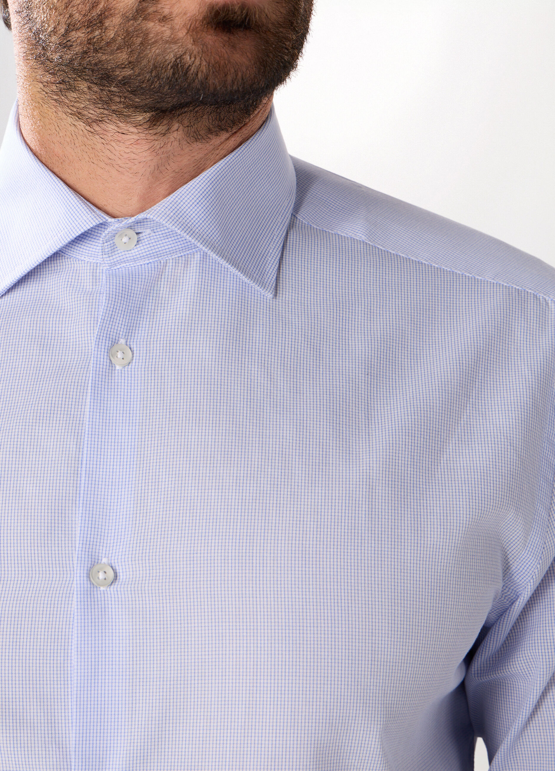 Camicia regular fit in misto cotone con stampa uomo_2