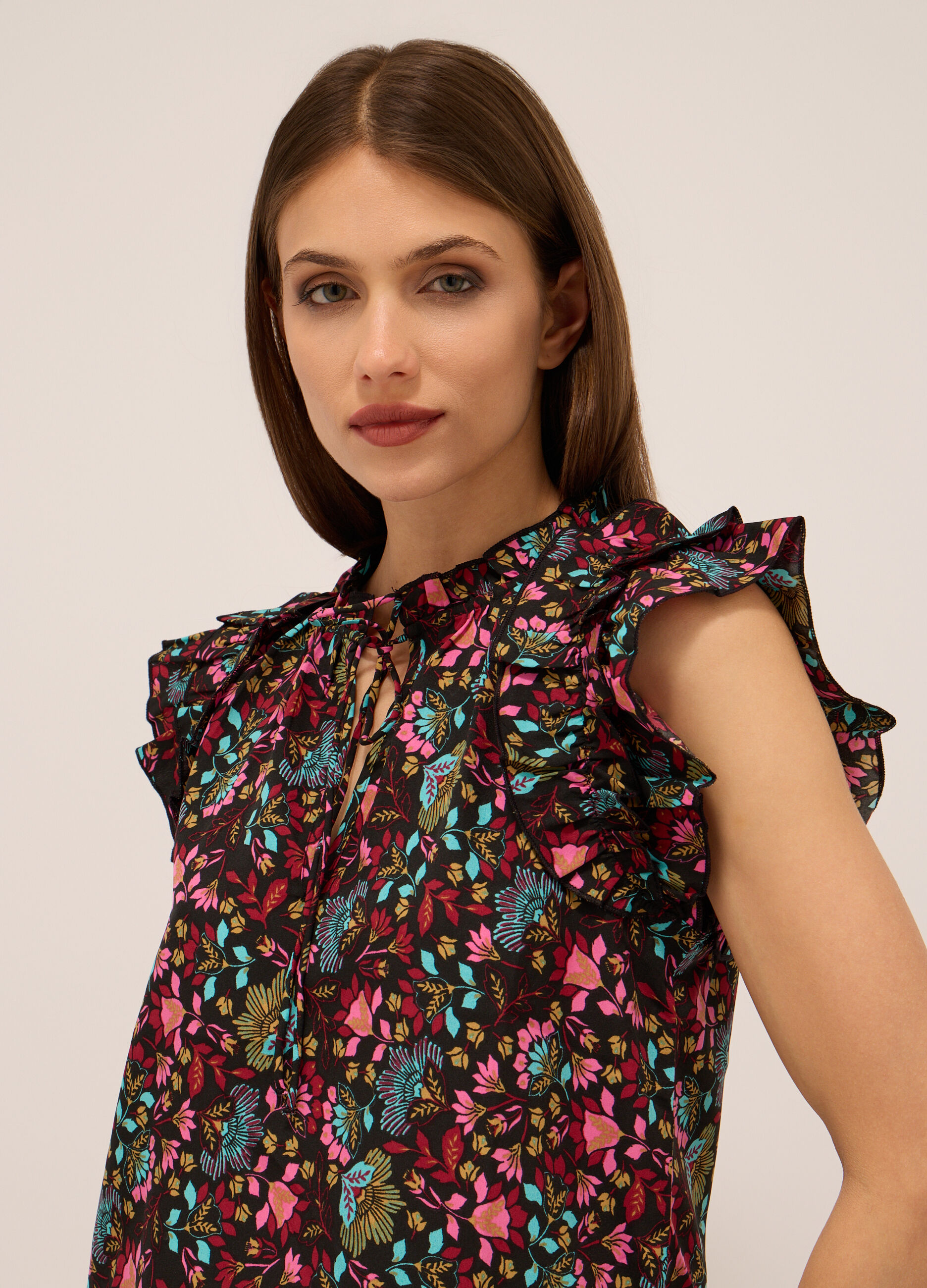 Blusa in american crepe donna_2