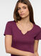 T-shirt con scollo a V donna_2